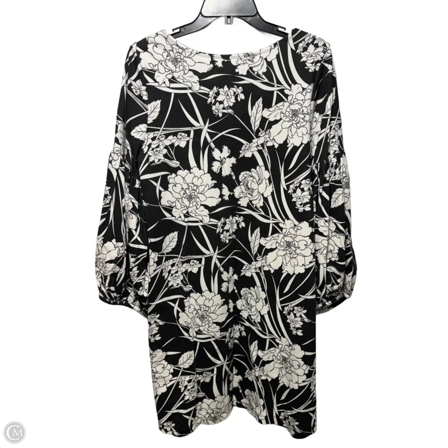 Lantern Dress Casual Short By Bryn Walker In Black & White, Size: M