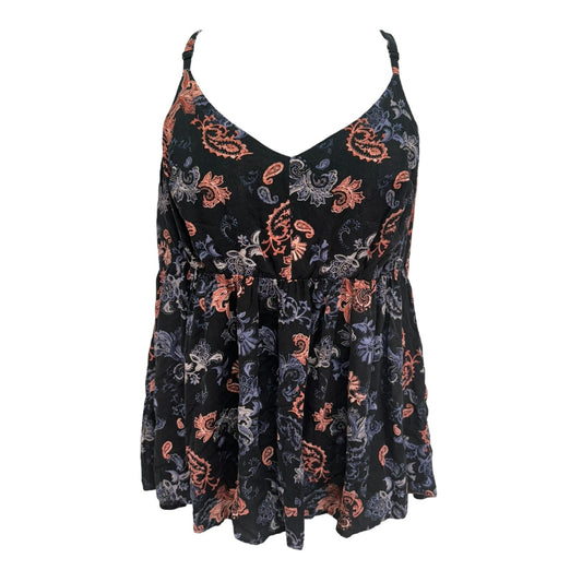 High Low Zip Back Floral Top Sleeveless By Torrid  Size: 1x