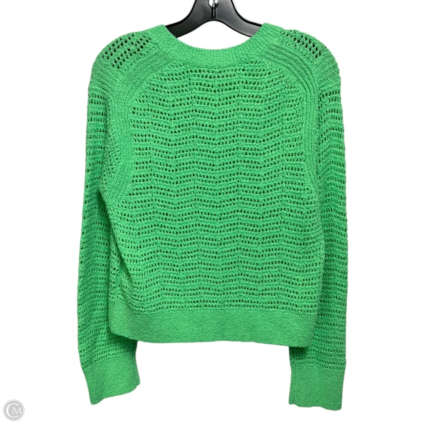 Pointelle Crewneck Sweater By J. Crew In Dark Mint, Size: S