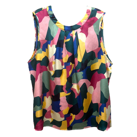 Sleeveless Printed Blouse By Emery Rose Size: 3X