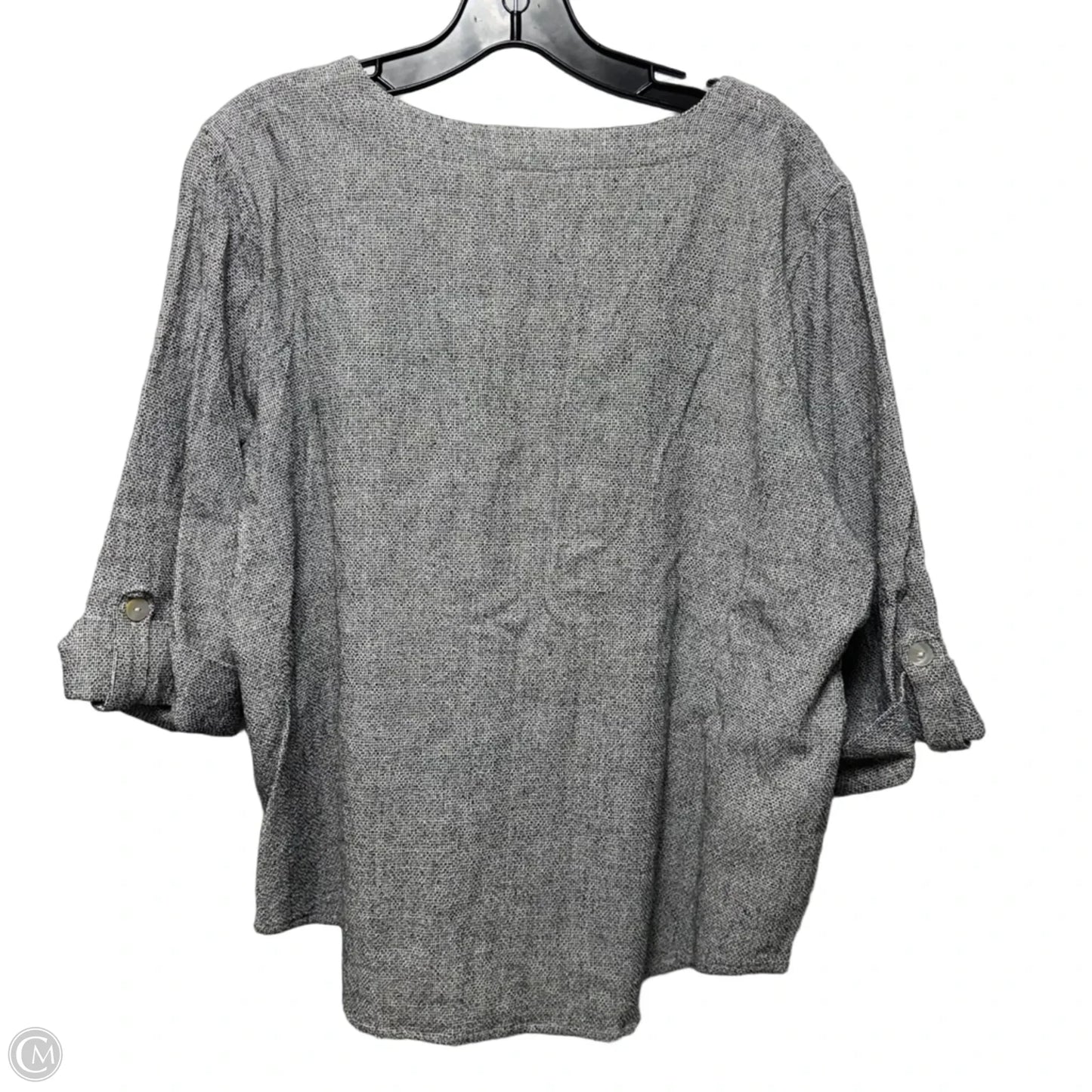 Top Short Sleeve By Toofan Grey, Size: L