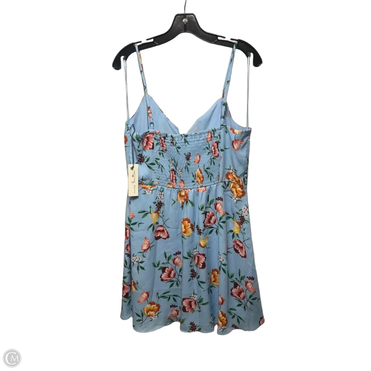 Jessa Smocked Back Dress Casual Short By Nine Britton In Floral Print, Size: L
