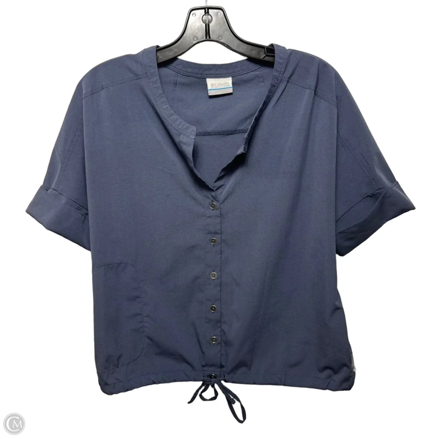 Athletic Top Short Sleeve By Columbia In Blue, Size: S
