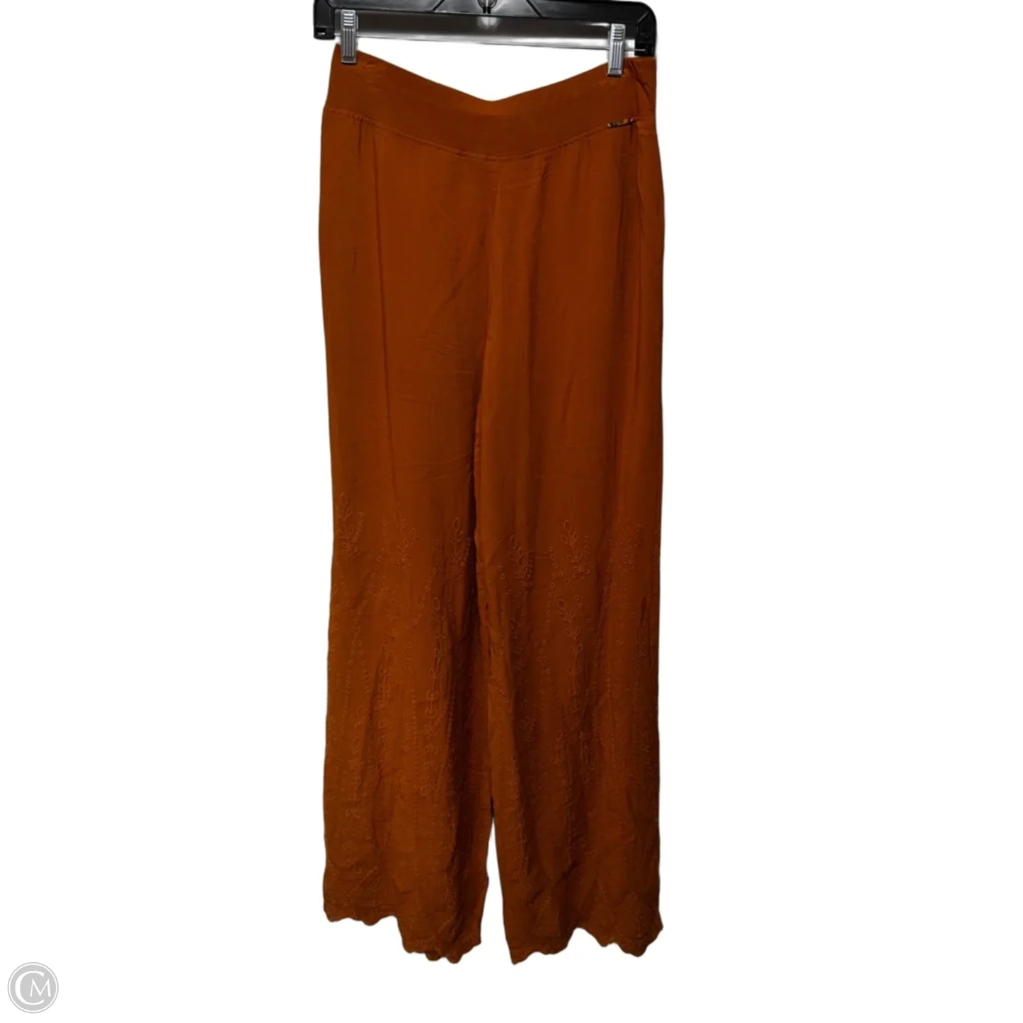 Embroidered Wide Leg Pants By Chicos Black Label In Brown, Size: 2