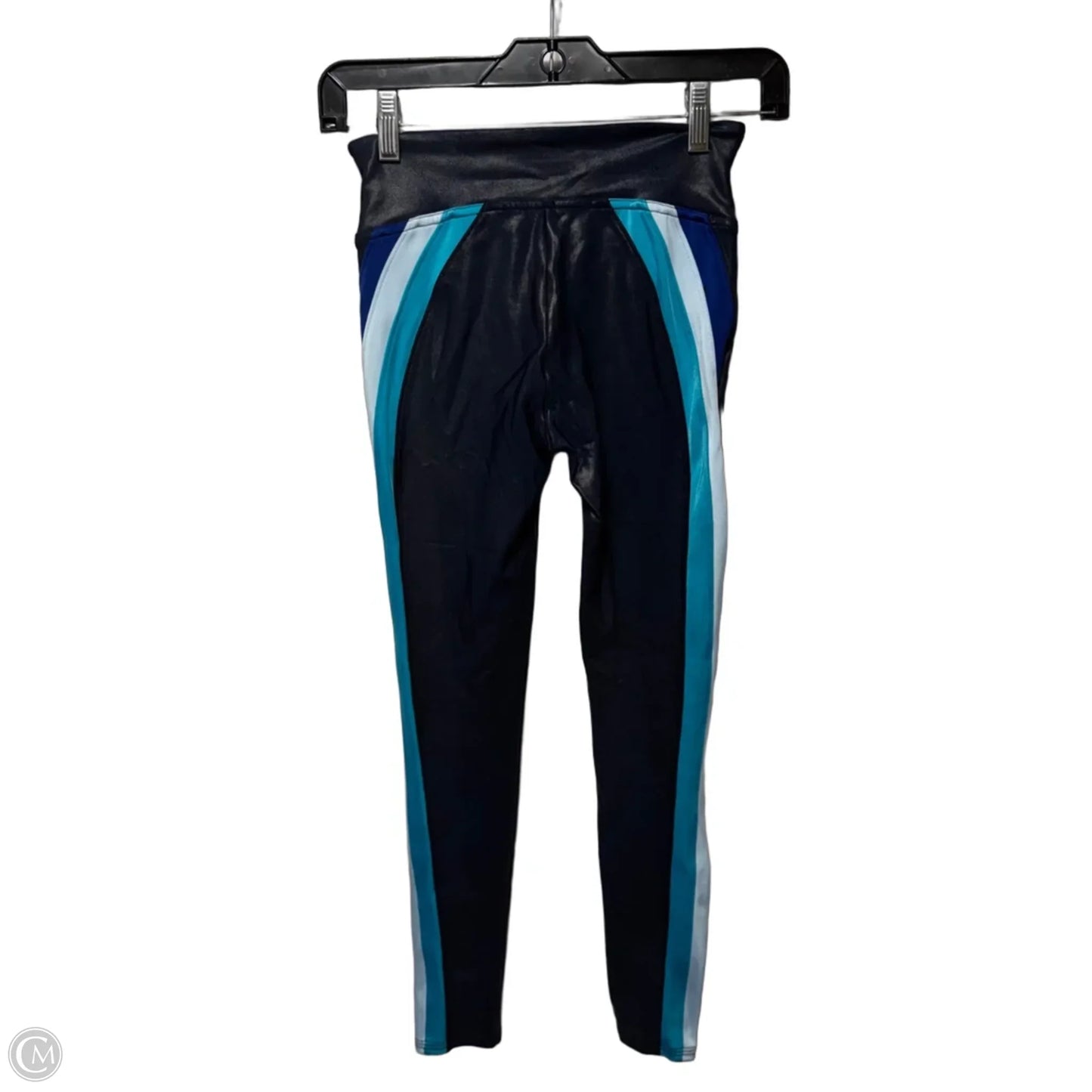 Metallic Athletic Leggings By Spanx In Navy, Size: Xs