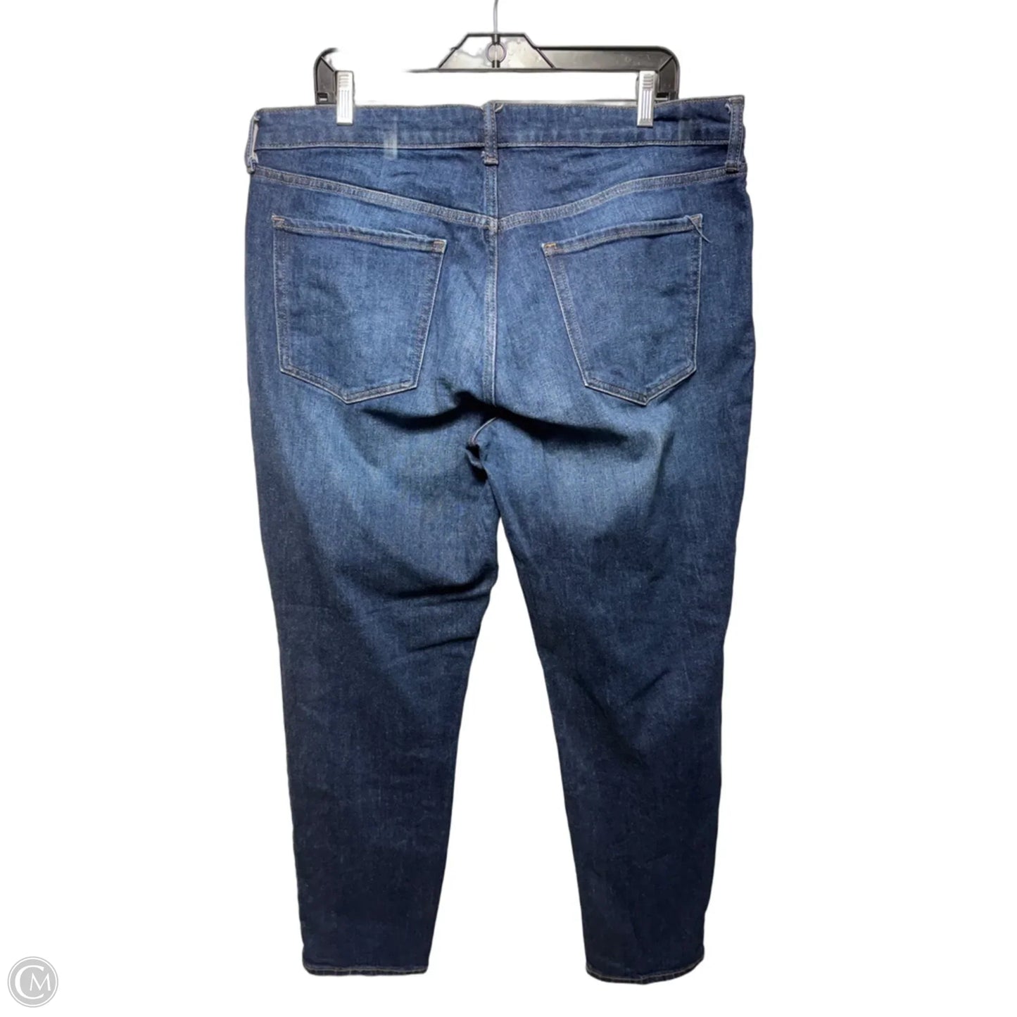 Mid Rise OG Straight Jeans By Old Navy In Blue Denim, Size: 14 tall