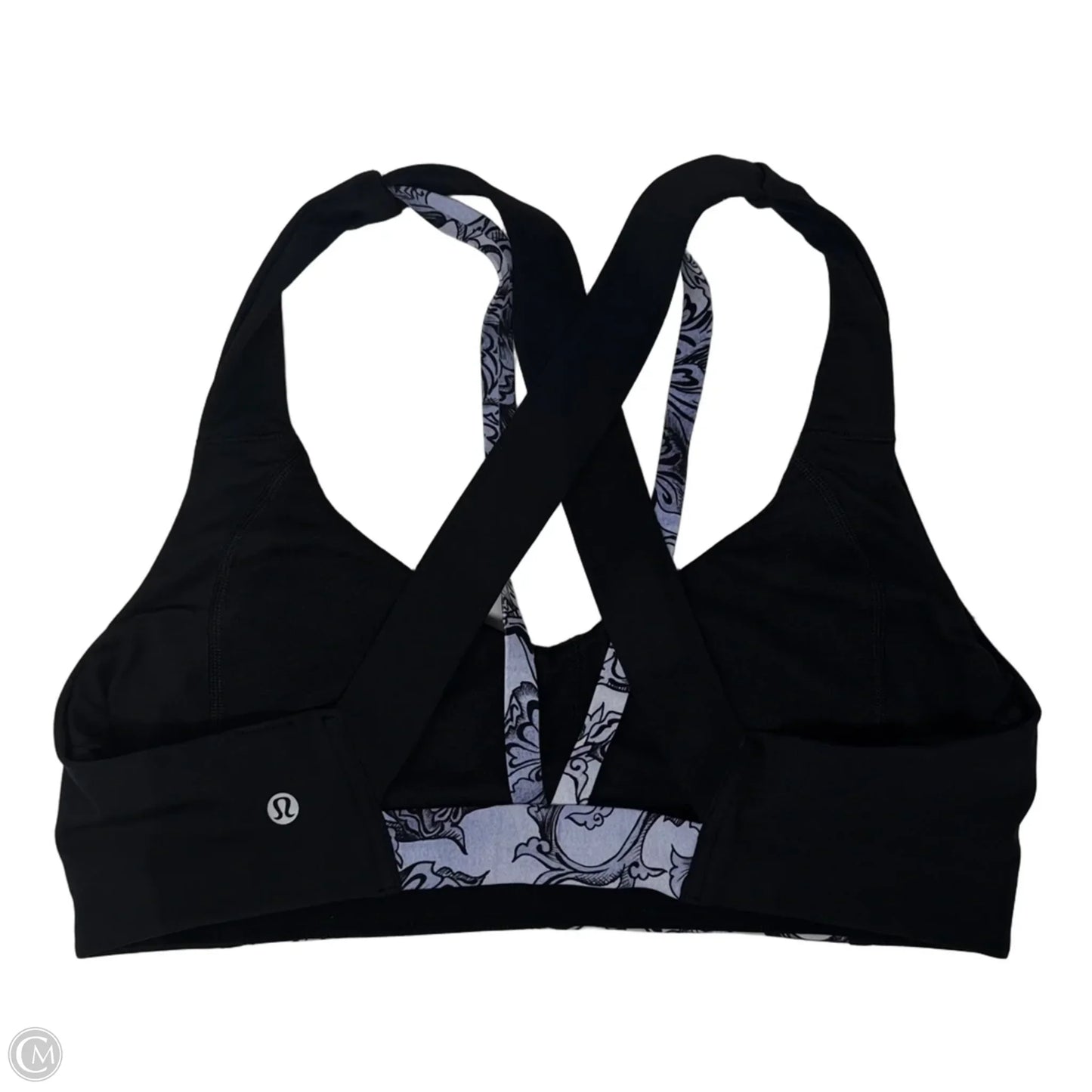 Athletic Bra By Lululemon In Black & Purple, Size: 12