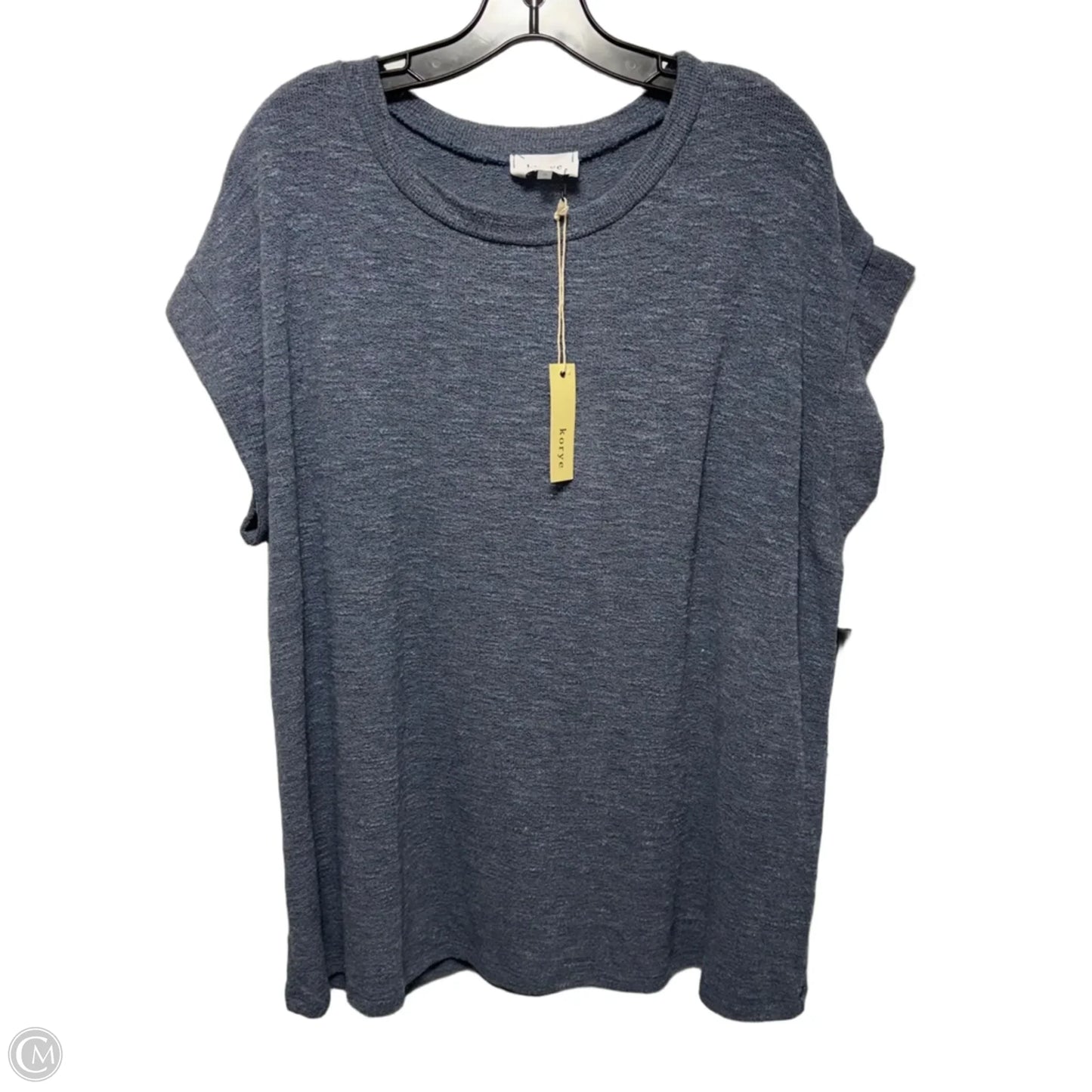 Knit Top Sleeveless By Korye In Blue, Size: 2x
