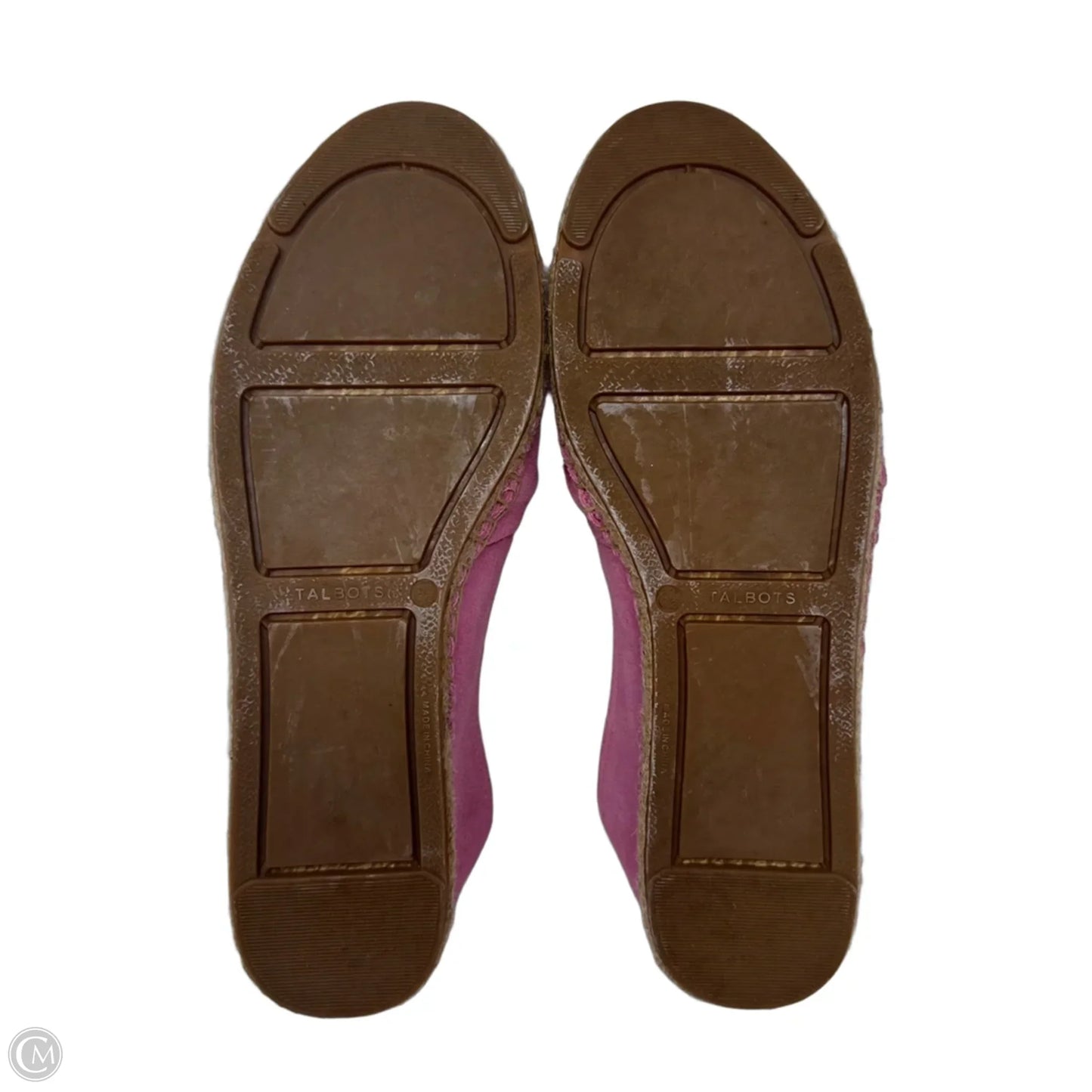 Suede Espadrille Shoes Flats By Talbots In Pink, Size: 8.5