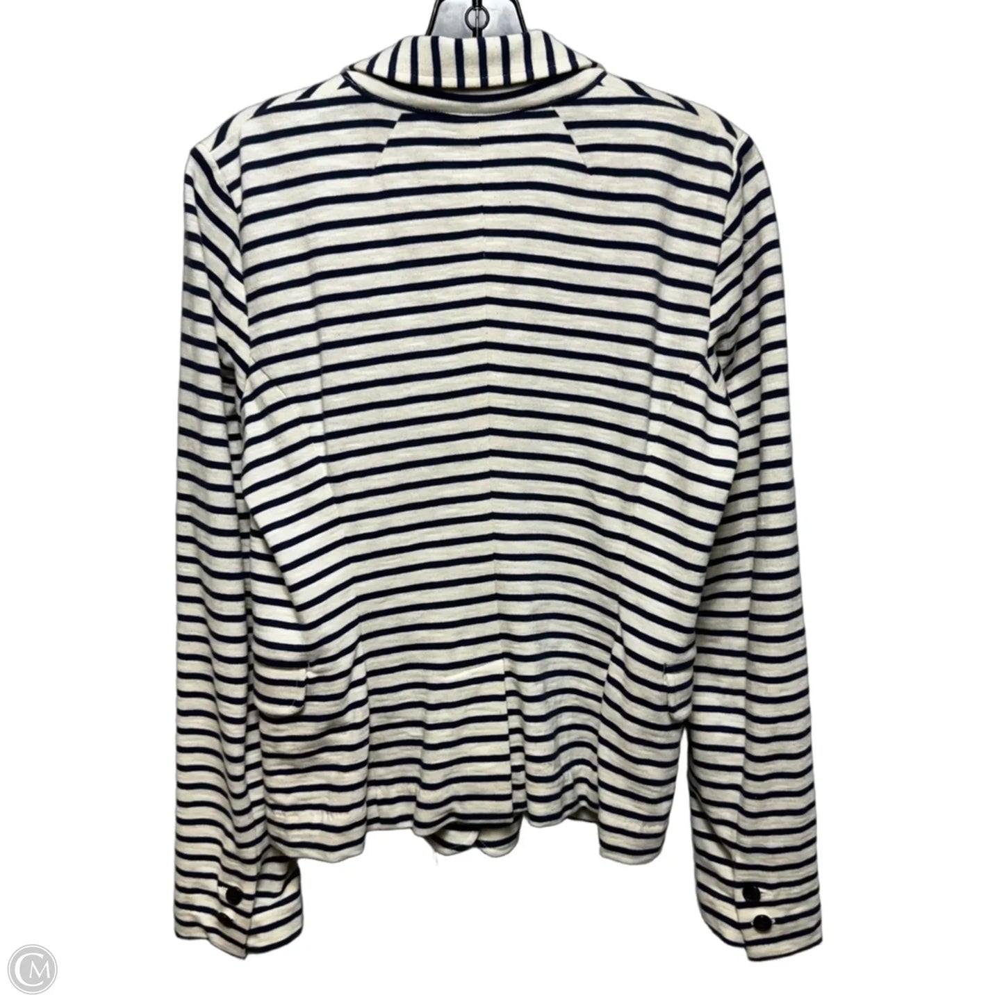 Cotton Knit Blazer By J. Crew In Striped Pattern, Size: S