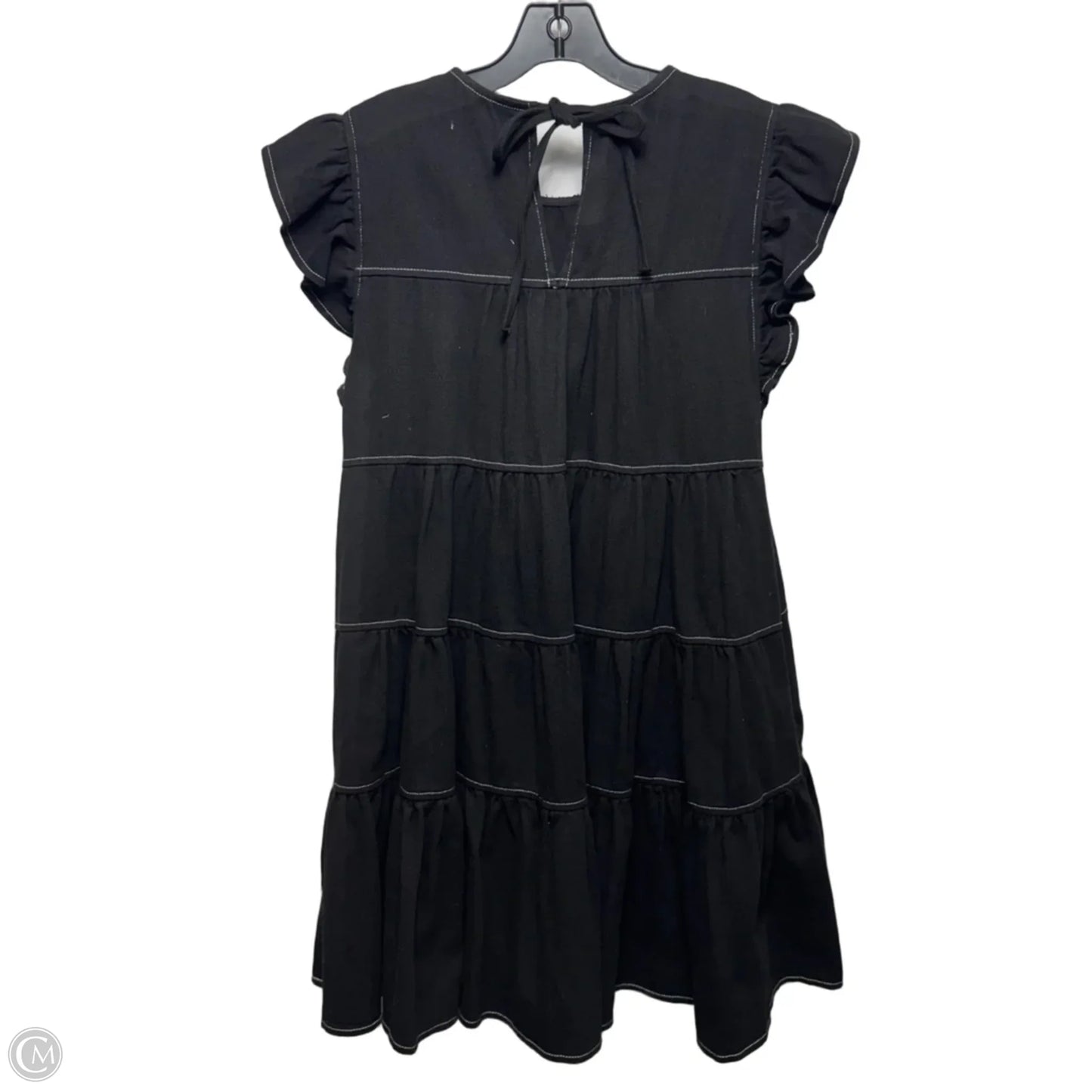 Contrast Stitch Mini Dress By Sofie The Label In Black, Size: L