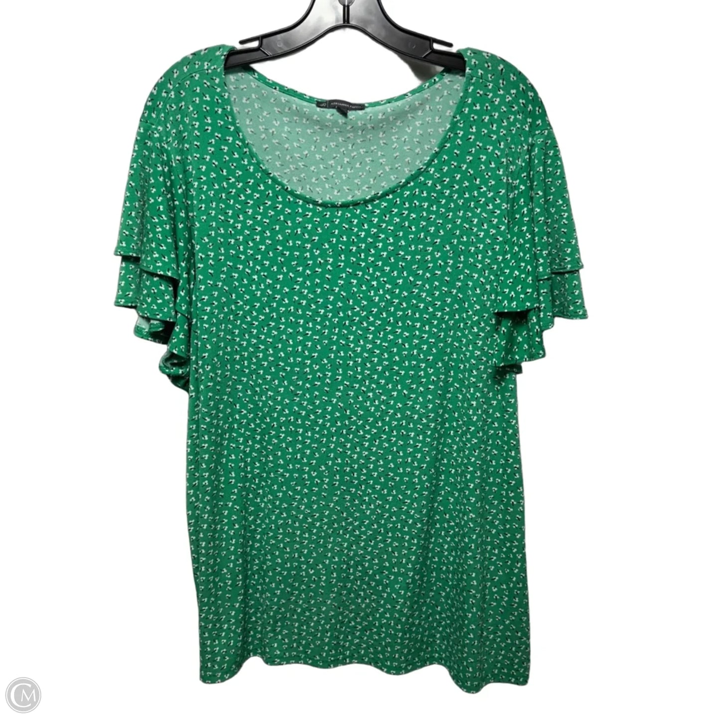 Top Short Sleeve By Adrianna Papell In Green, Size: 3x
