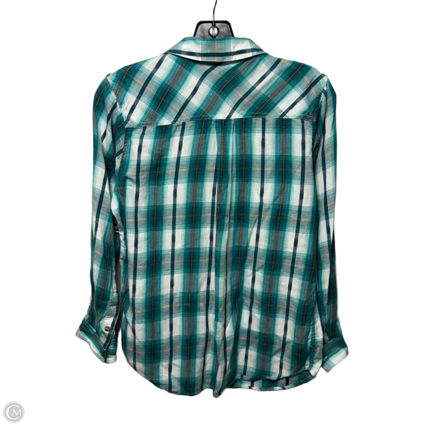 Relaxed Fit Top Long Sleeve By Ariat In Plaid Pattern, Size: S