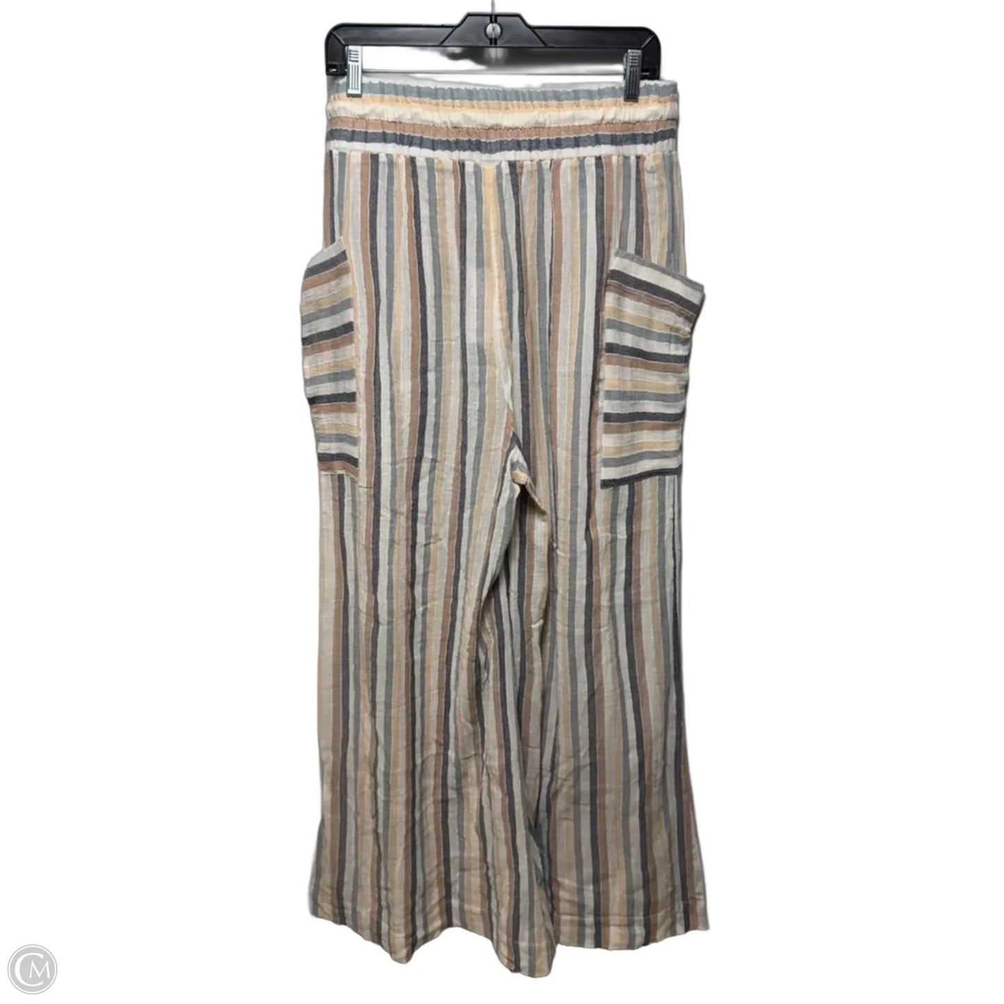 Pants Wide Leg By Free People In Striped Pattern, Size: L