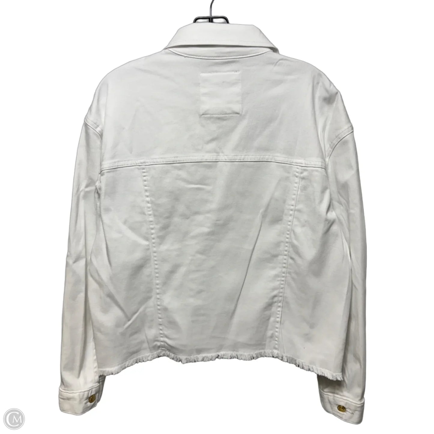 Jacket Denim By Michael By Michael Kors In White, Size: Xl