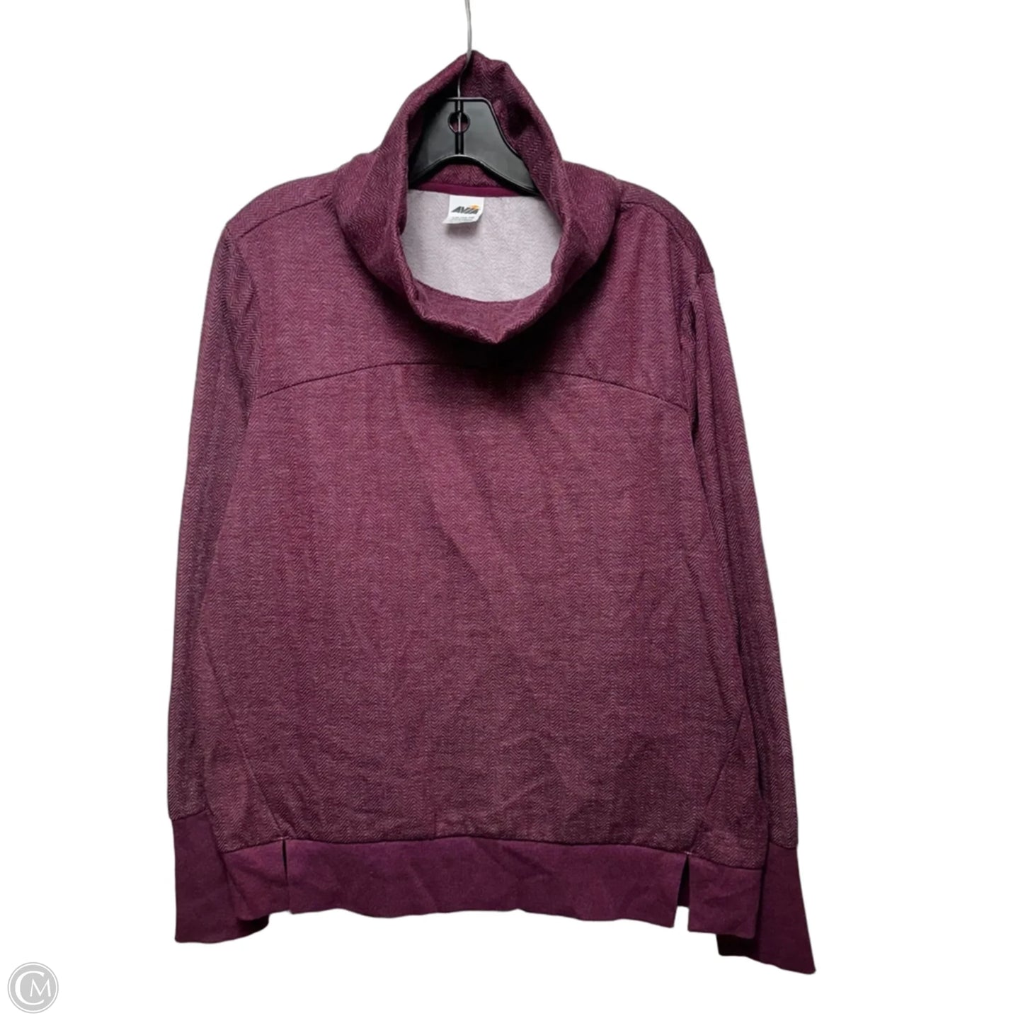 Sweatshirt Collar By Avia In Maroon, Size: L