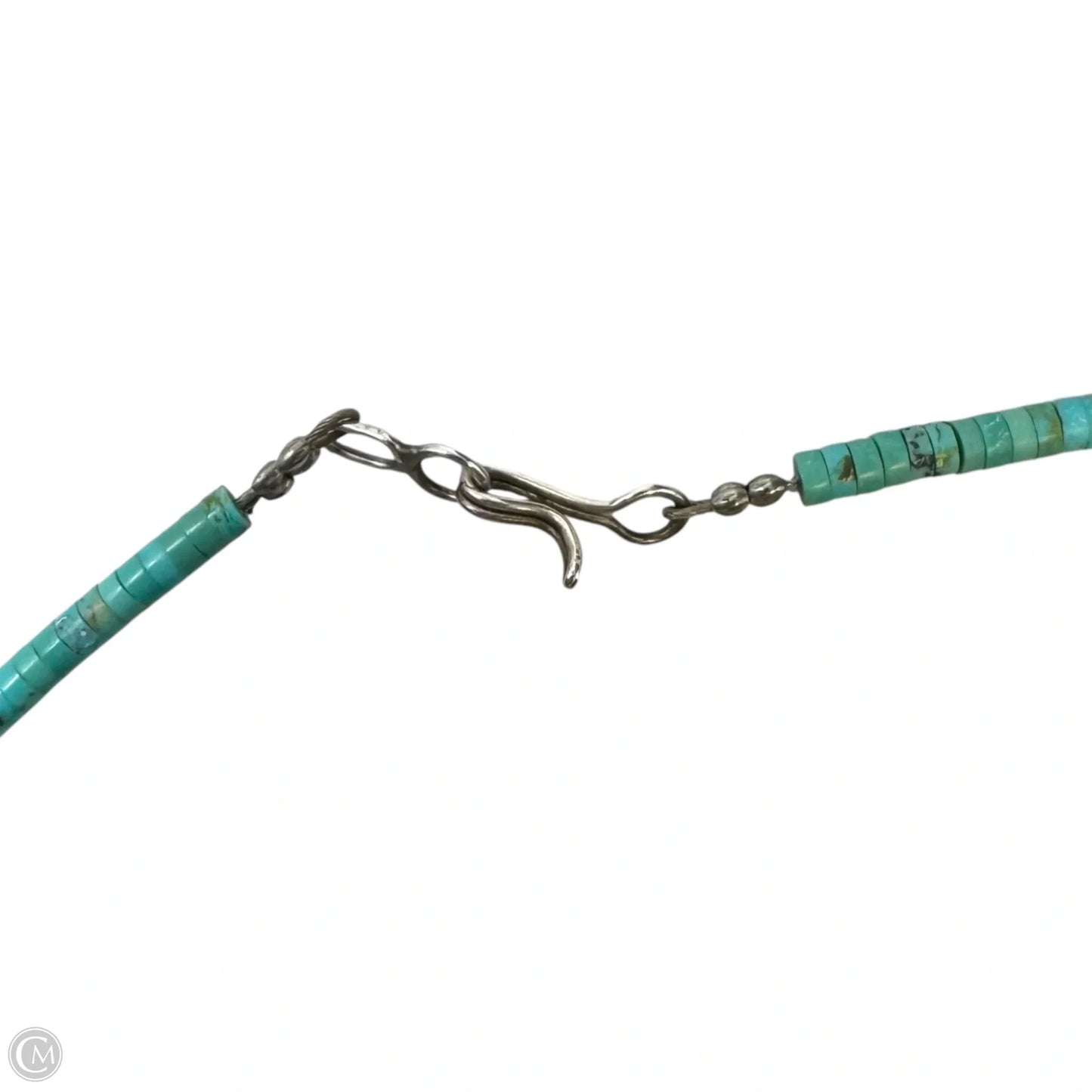 Faux Turquoise Chip & Mini Disc Bead Necklace