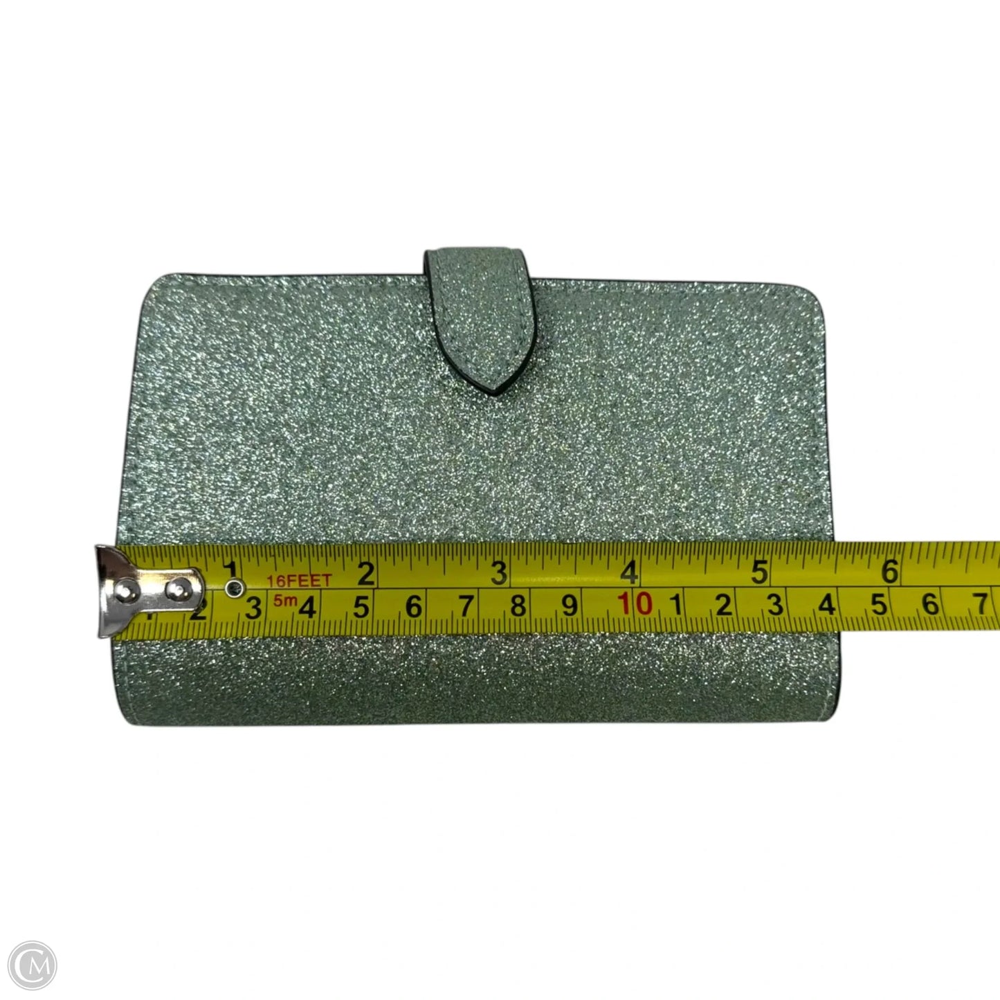 Kenzie Glitter Compact Wallet Designer By Kate Spade, Size: Small