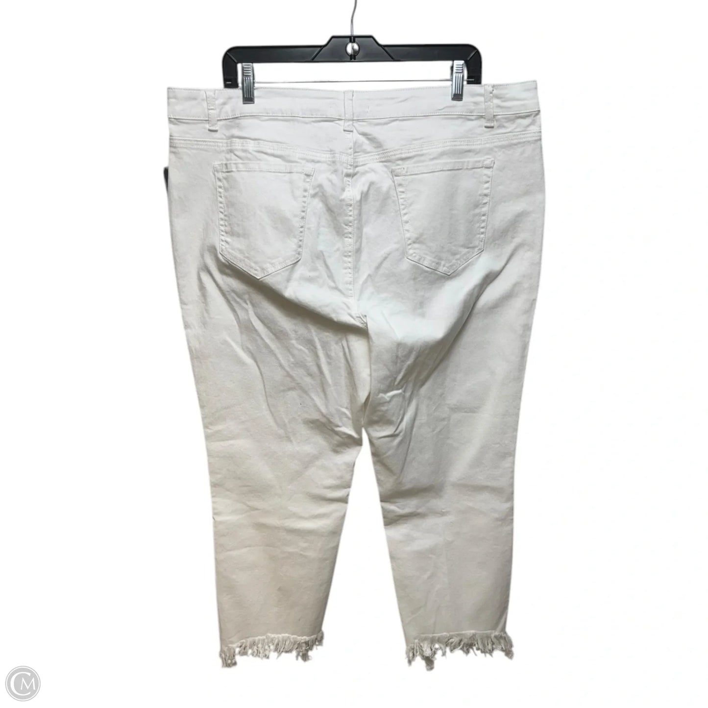 Jeans Wide Leg By John Mark In White, Size: 18