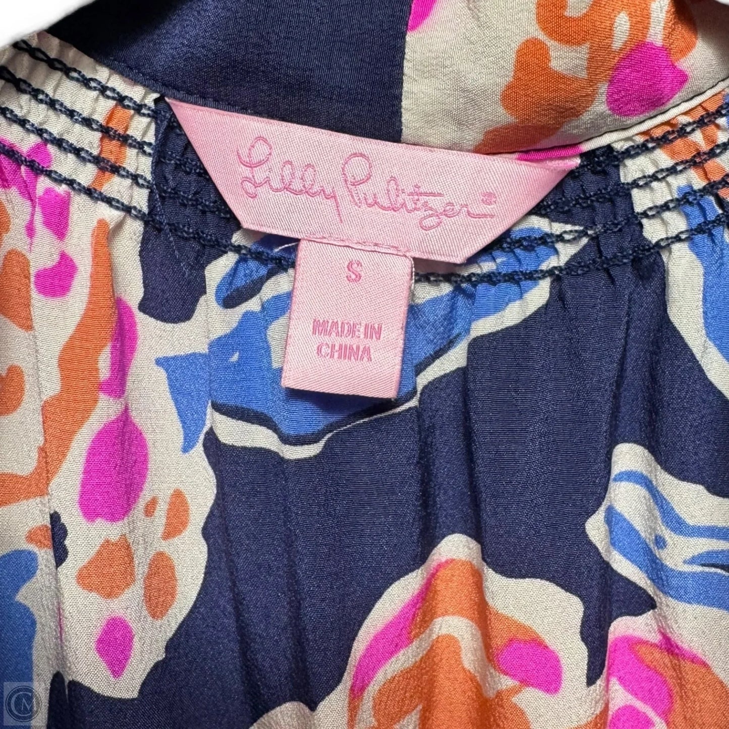 Dahlia Silk Blouse Designer By Lilly Pulitzer In Multi-colored, Size: S