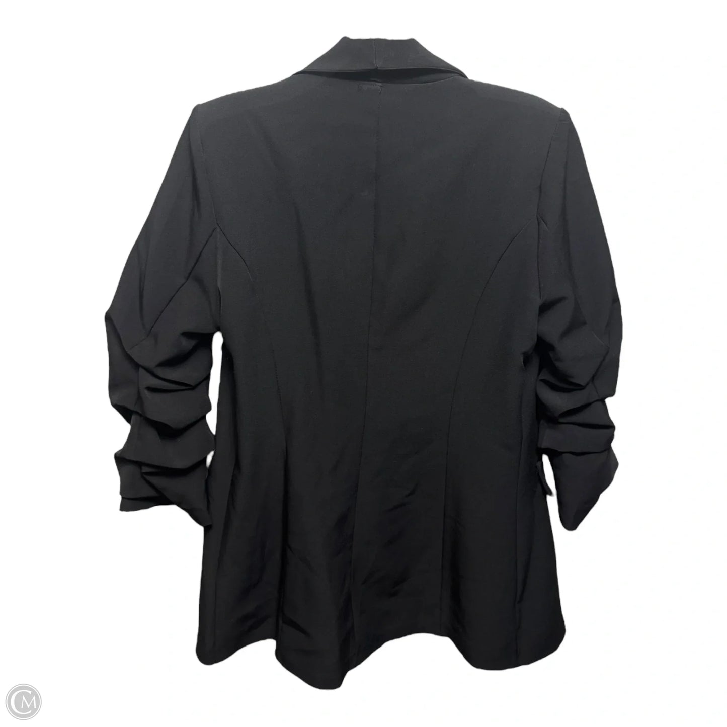 Ruched Sleeve Blazer By Venti6 In Black, Size: L