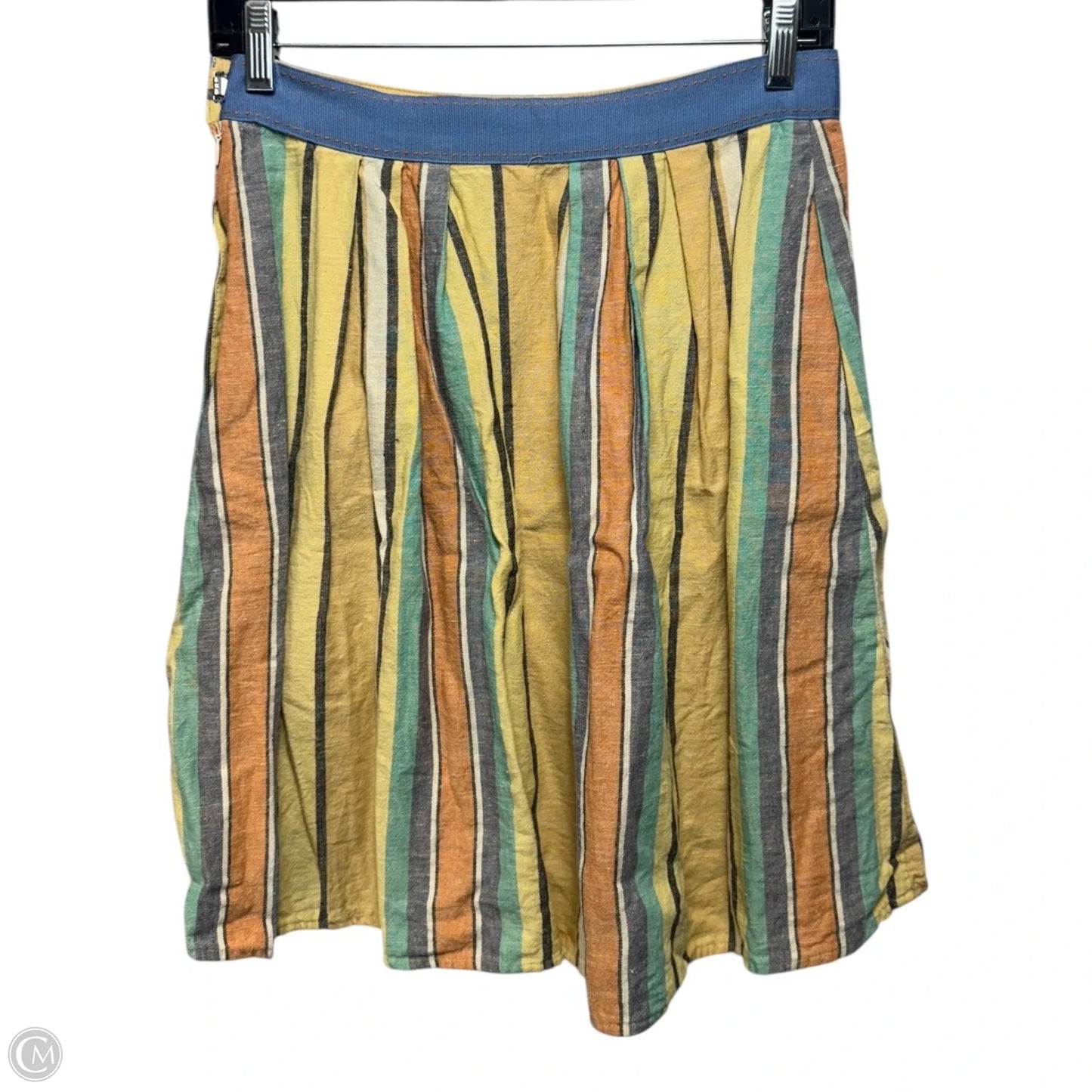 Linen Blend Skirt Mini & Short By Odille In Striped Pattern, Size: 4