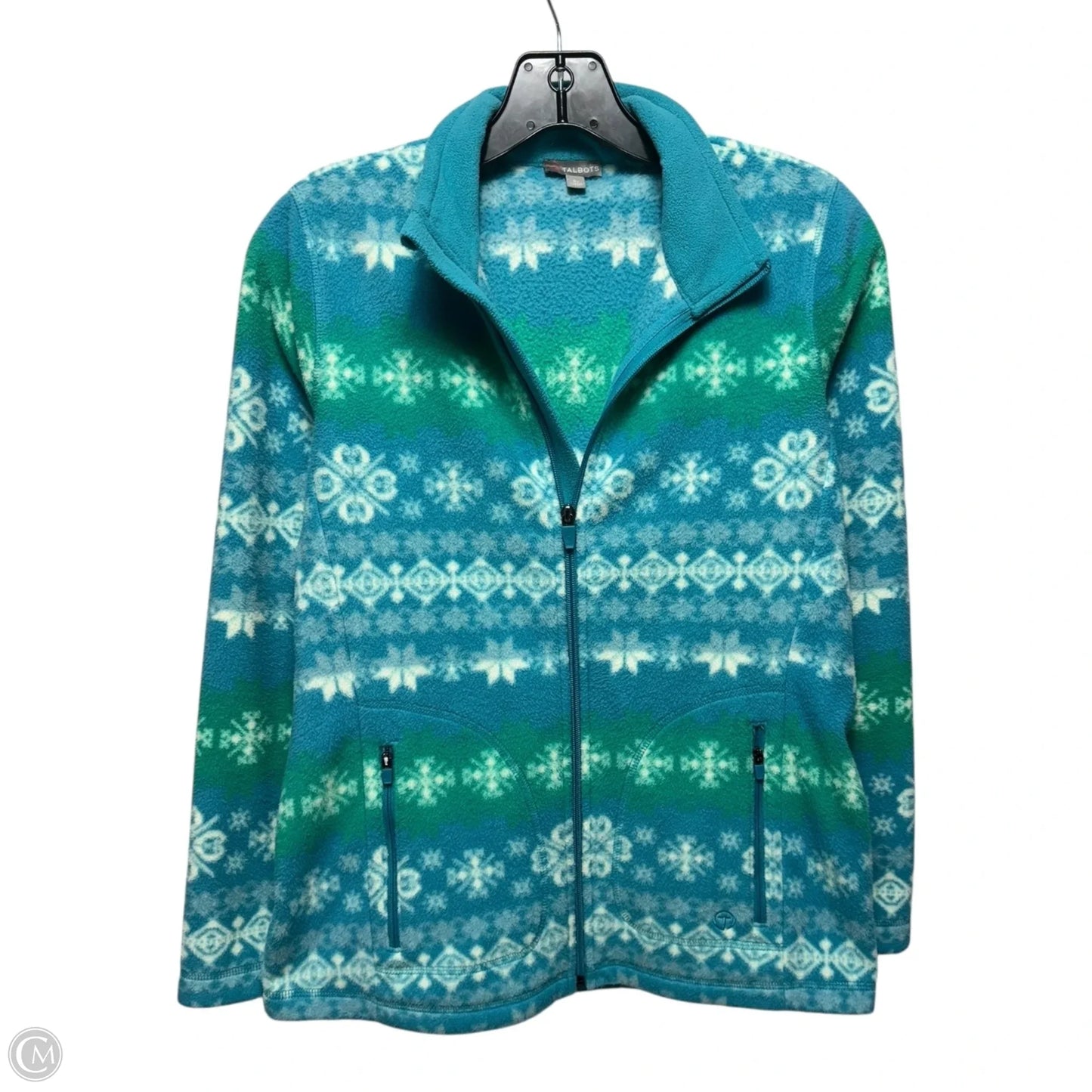 Athletic Fleece By Talbots In Blue & Cream, Size: Sp