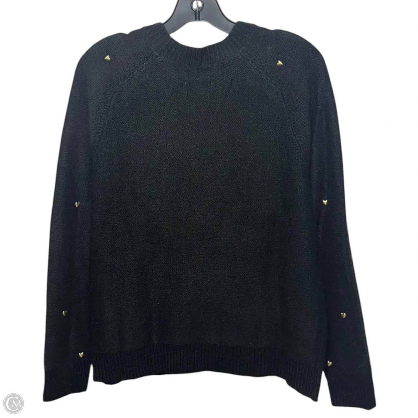 Sweater By Lucky Brand In Black & Gold, Size: M