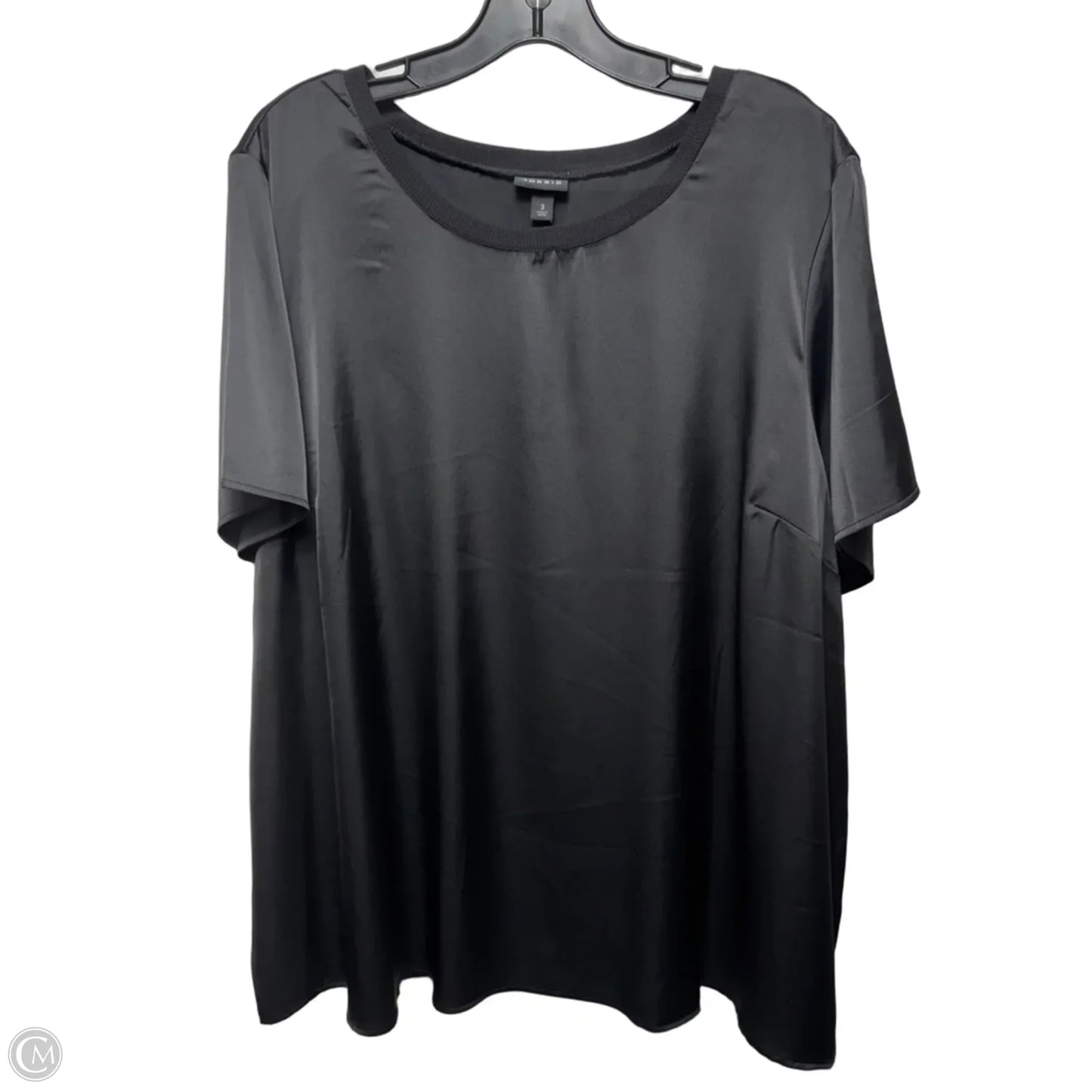 Top Short Sleeve By Torrid In Black, Size: 3x