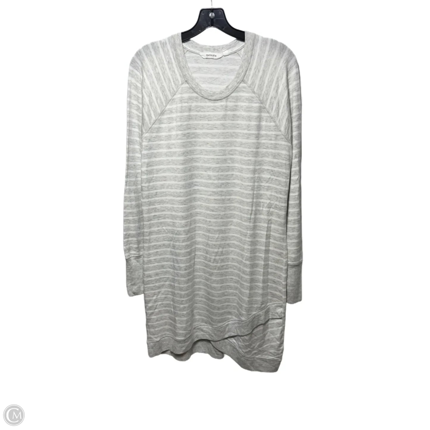 Dress Casual Midi By Athleta In Striped Pattern, Size: L