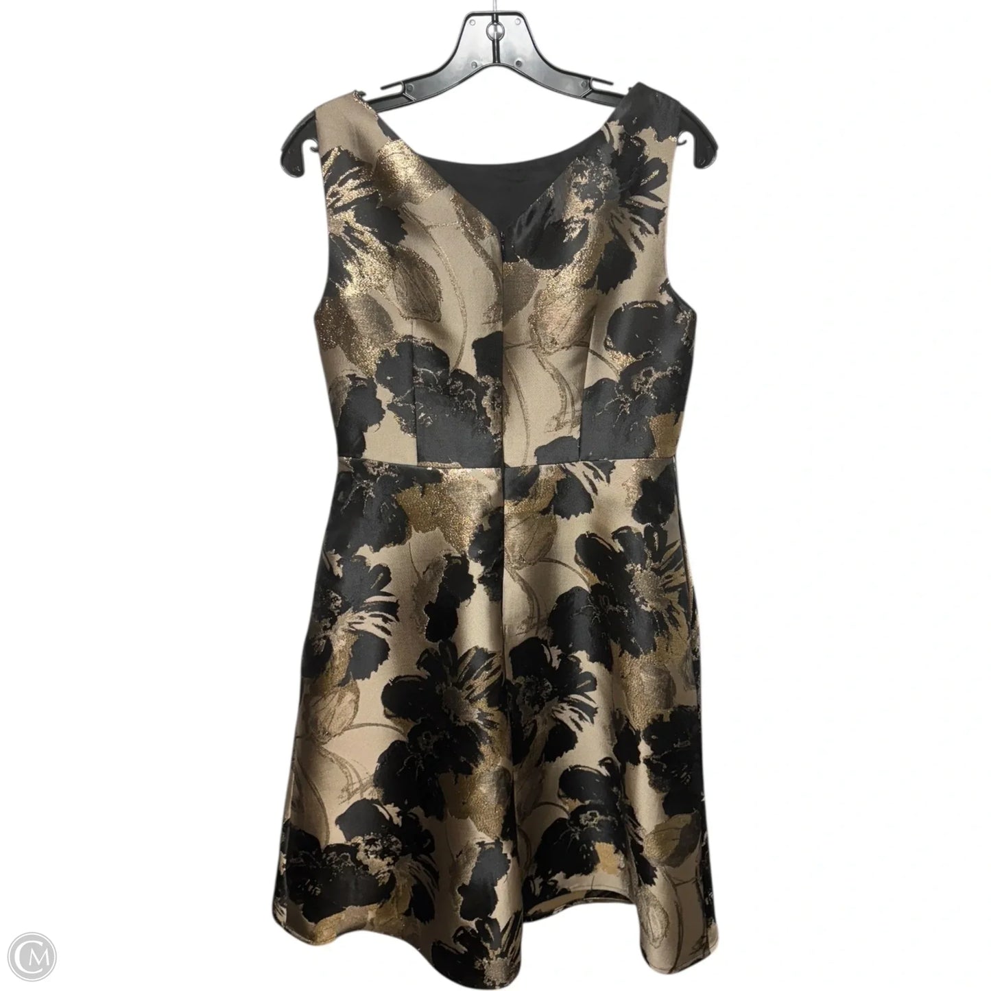 Dress Party Short By Adrianna Papell In Gold & Tan, Size: 6