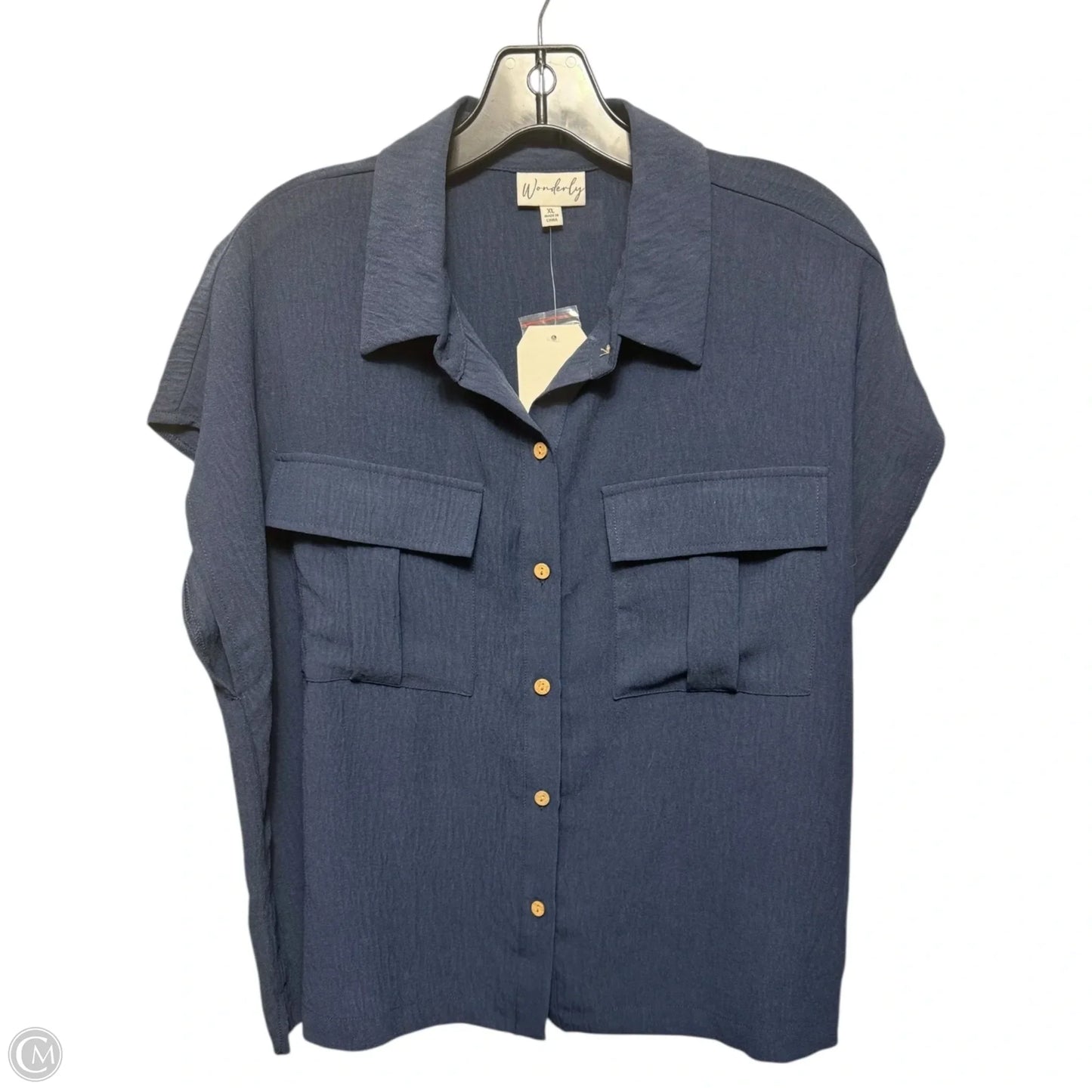Top Short Sleeve By Wonderly In Navy, Size: Xl