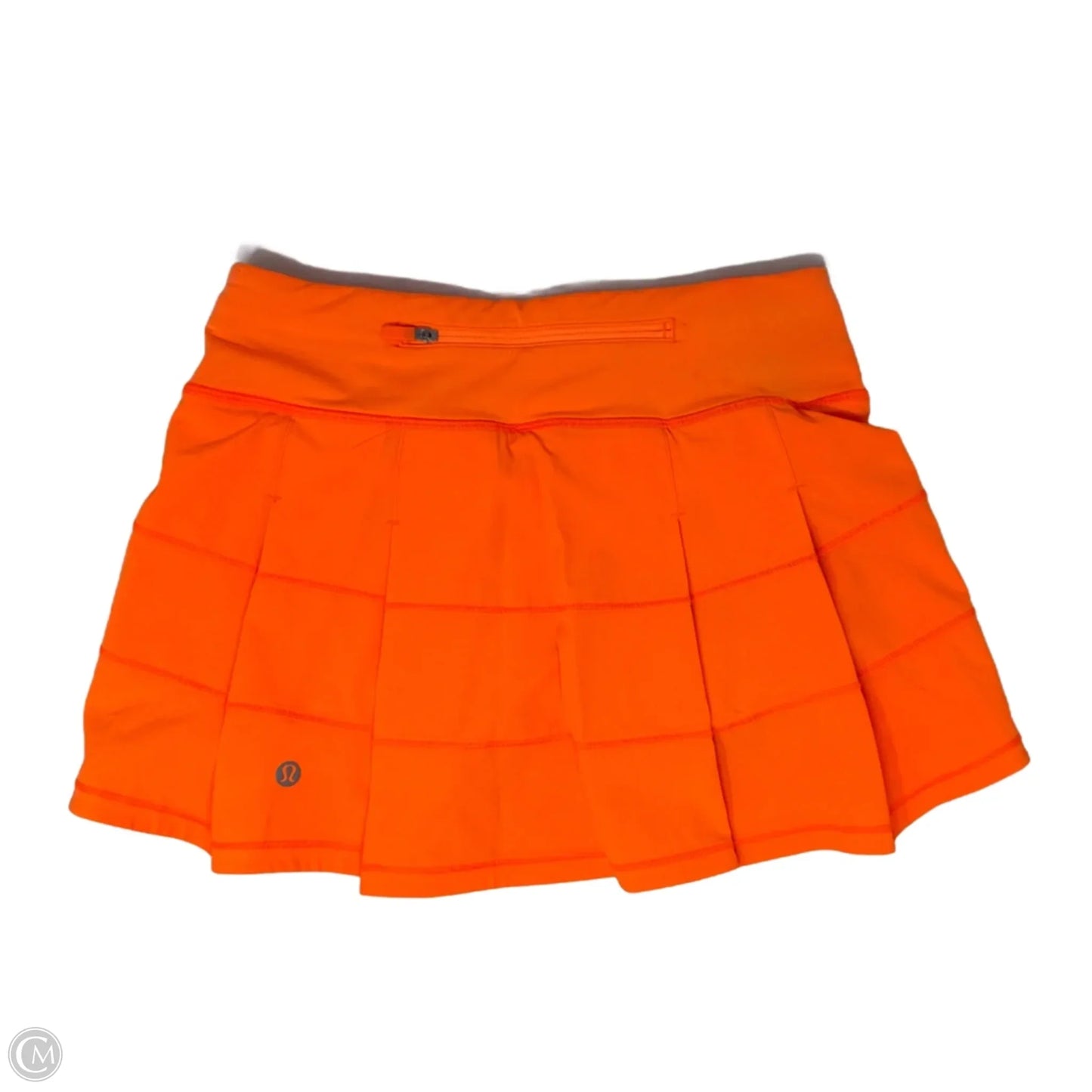 Athletic Skort By Lululemon In Orange, Size: 2