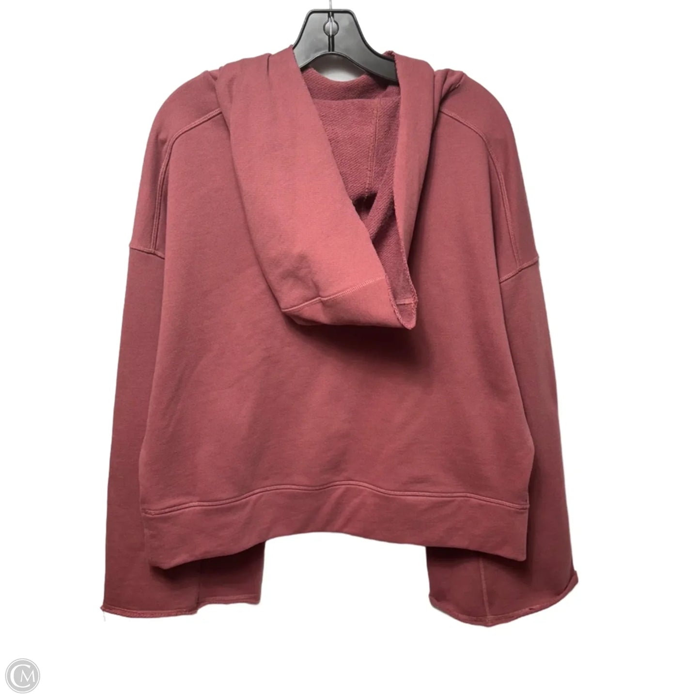 Raw Hem Sweatshirt Hoodie By Alo In Mauve, Size: Xl