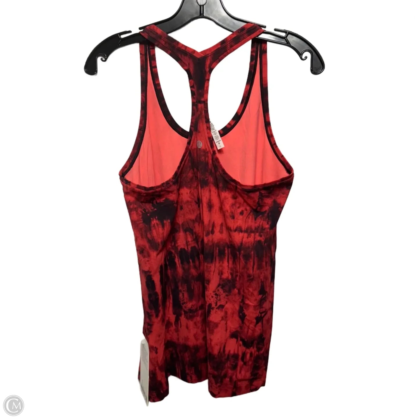 Cool Racerback Athletic Tank Top By Lululemon In Black & Red, Size: 12