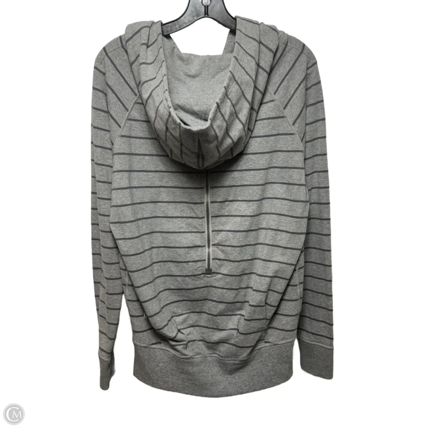 Hooded Athletic Jacket By Lululemon In Striped Pattern, Size: 8