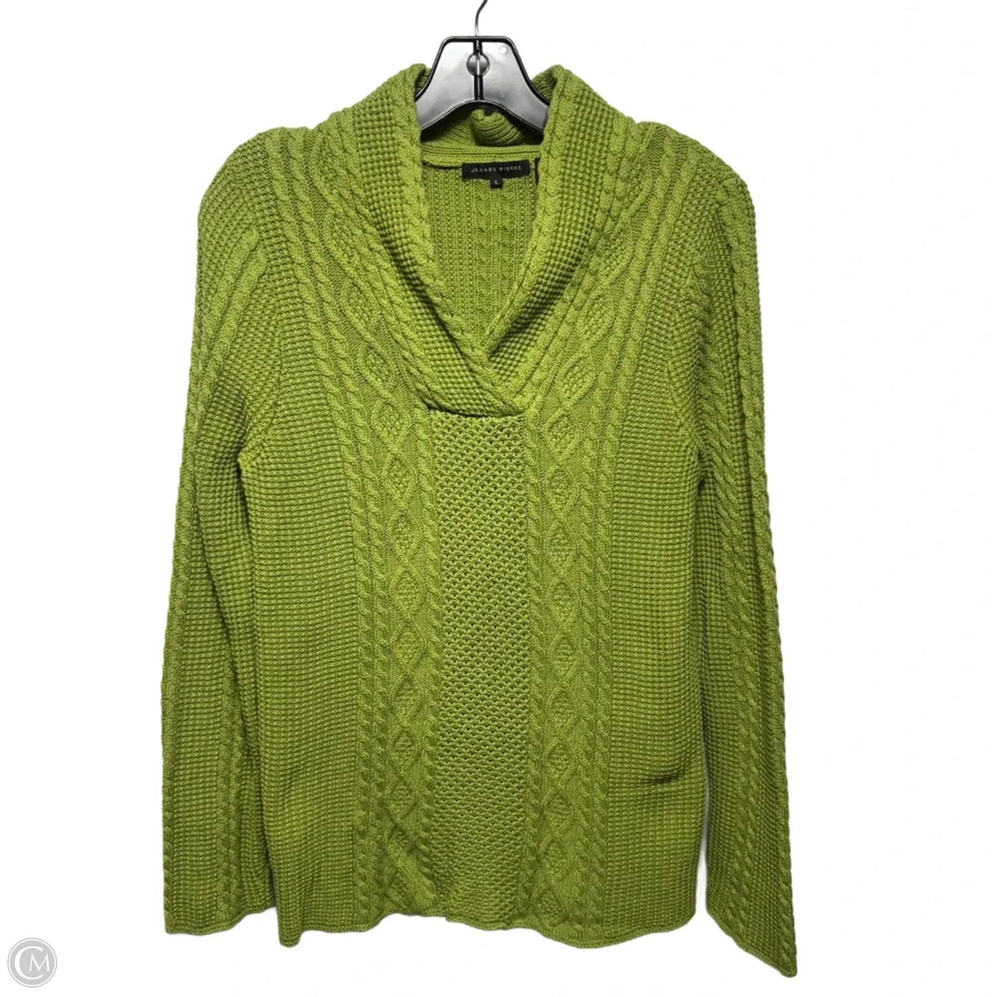 Sweater By Jeanne Pierre In Green, Size: L