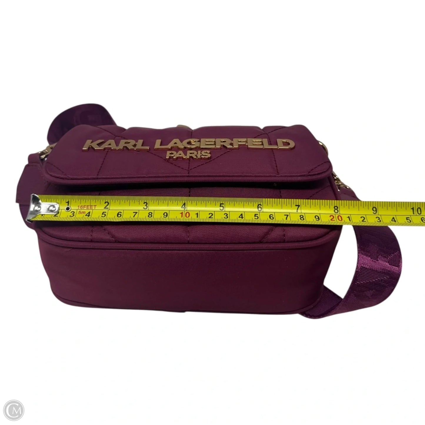 Quilted Crossbody Handbag Designer By Karl Lagerfeld, Size: Small