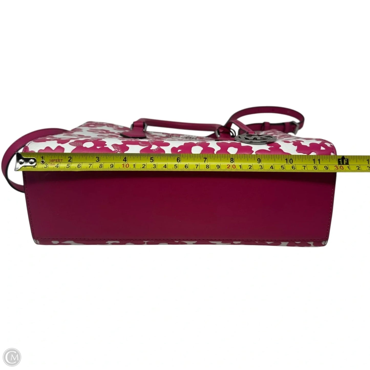 Sheila Sequin Satchel Handbag Designer By Michael Kors, Size: Medium