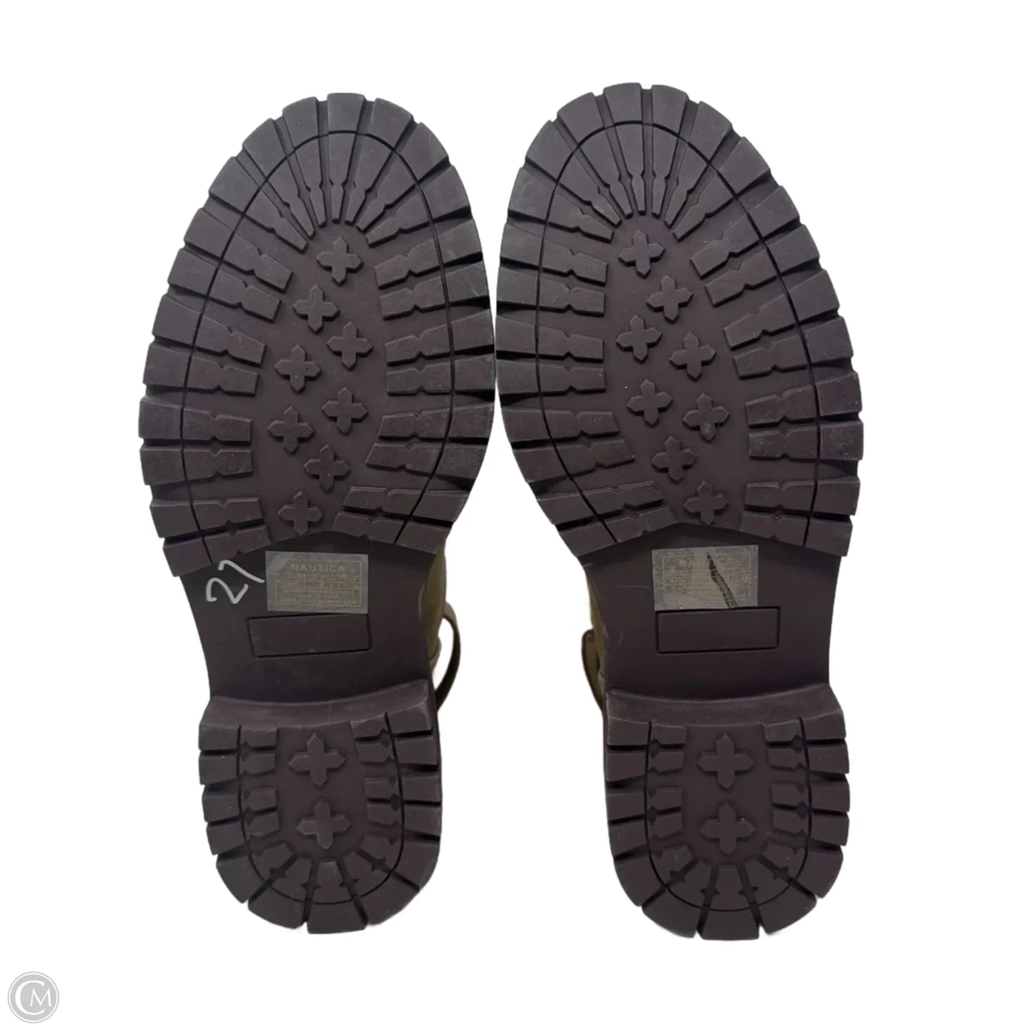 Fur Lined Boots Ankle Flats By Nautica In Tan, Size: 7