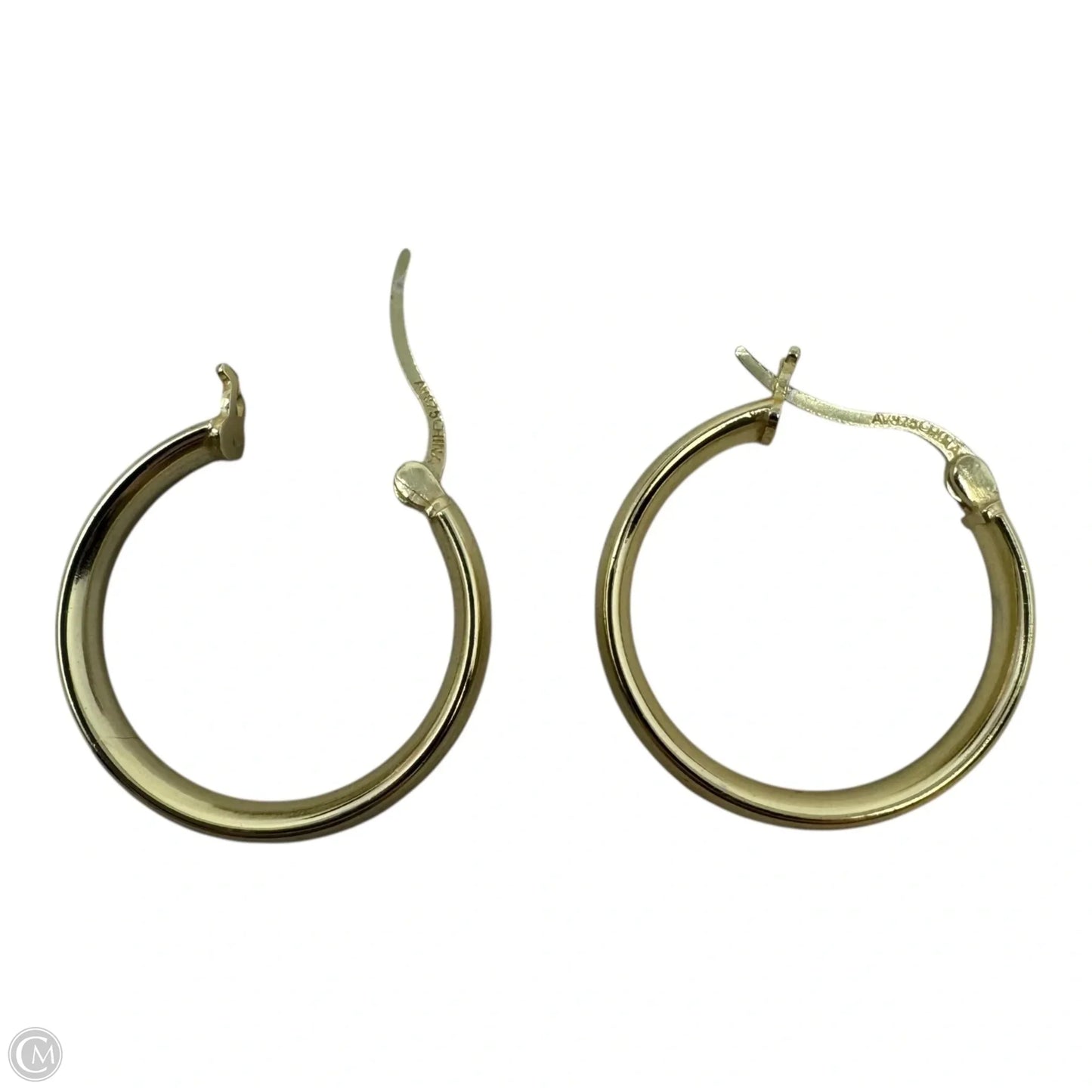 Gold Over Sterling Simple Hoops