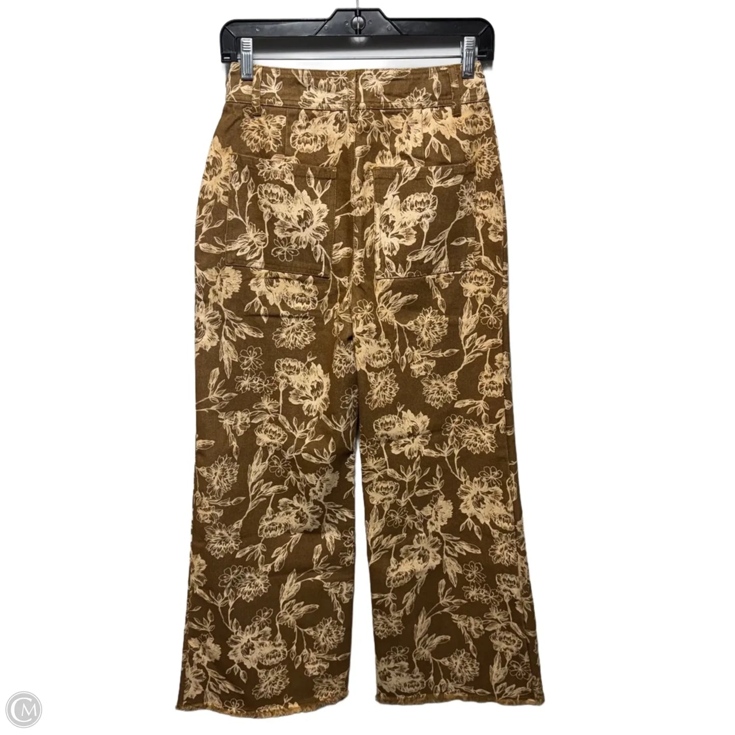 Printed Wide Leg Jeans By Altard State In Floral Print, Size: S