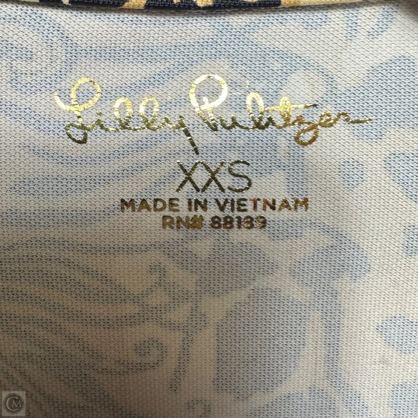 Top Long Sleeve Designer By Lilly Pulitzer In Black & Tan, Size: Xxs