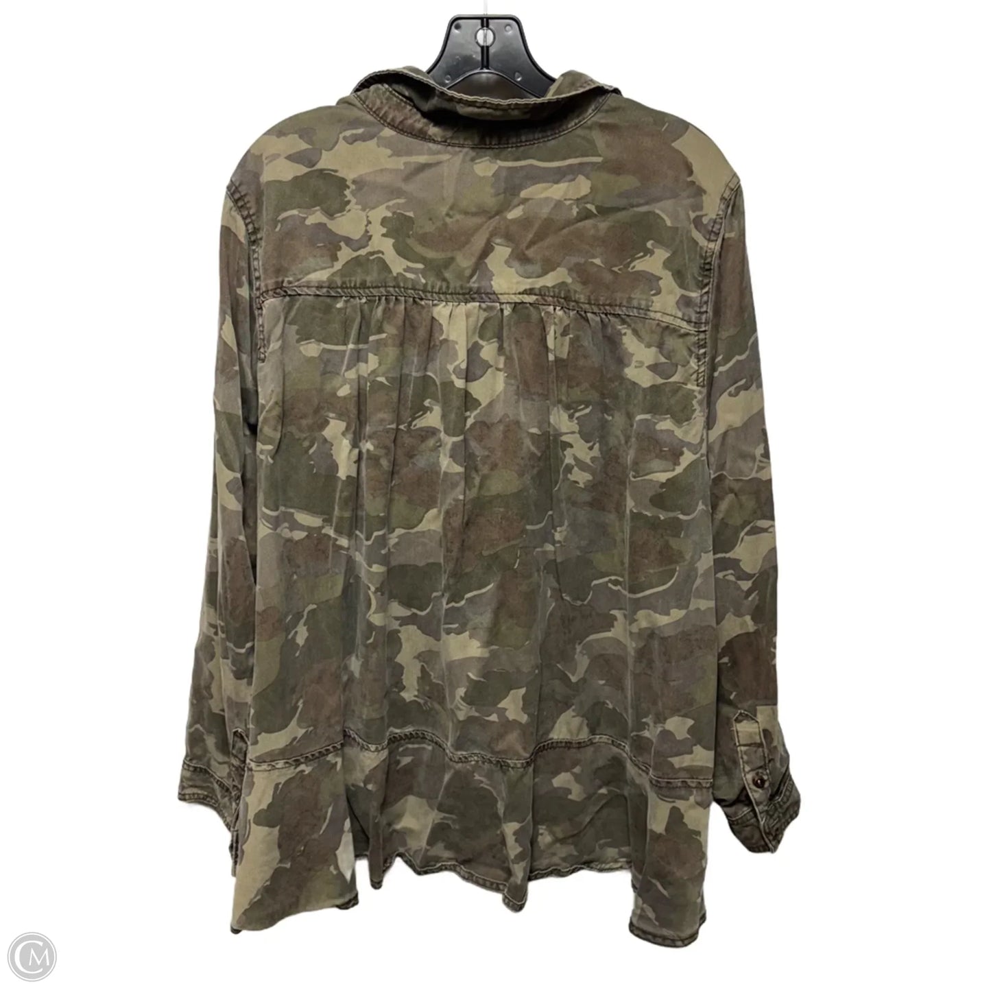 Top Long Sleeve By Anthropologie In Camouflage Print, Size: 1x