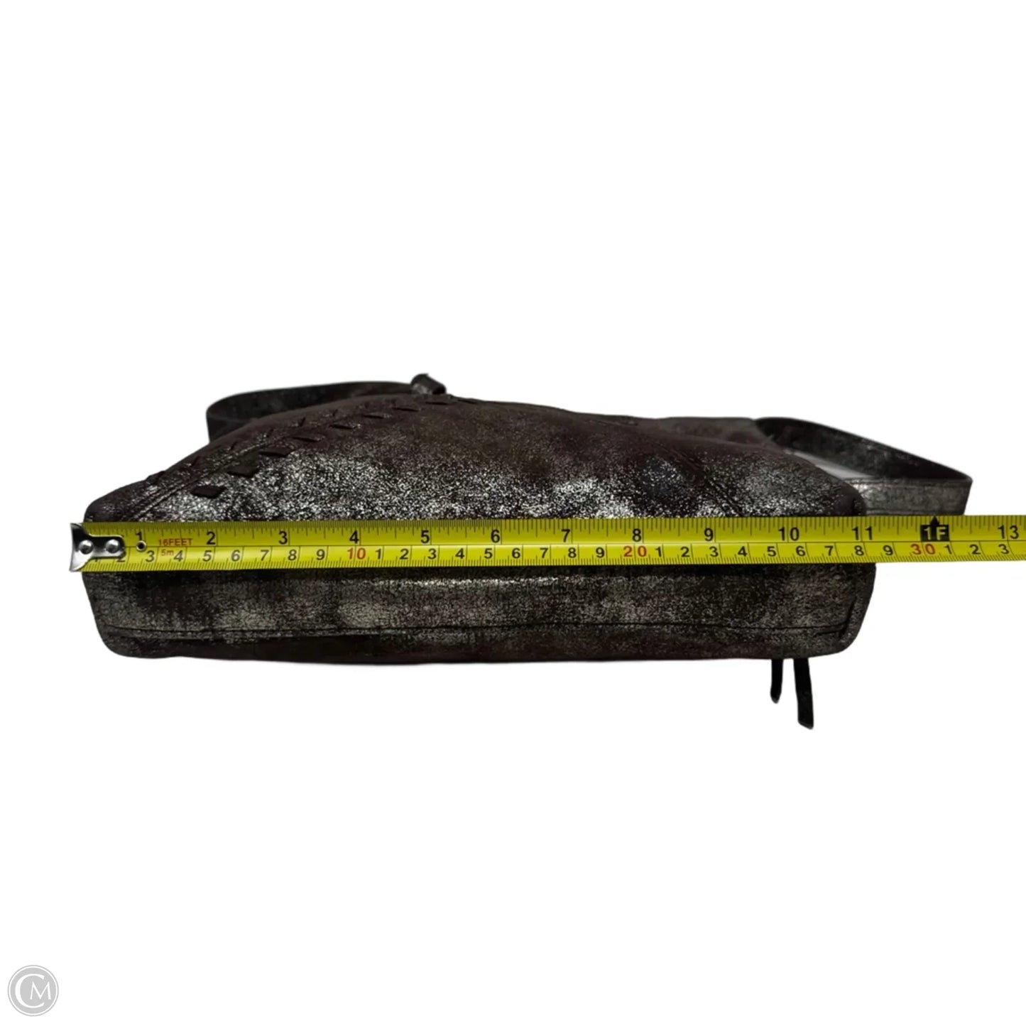 Prairie Metallic Crossbody Handbag Leather By Hobo Intl, Size: Medium