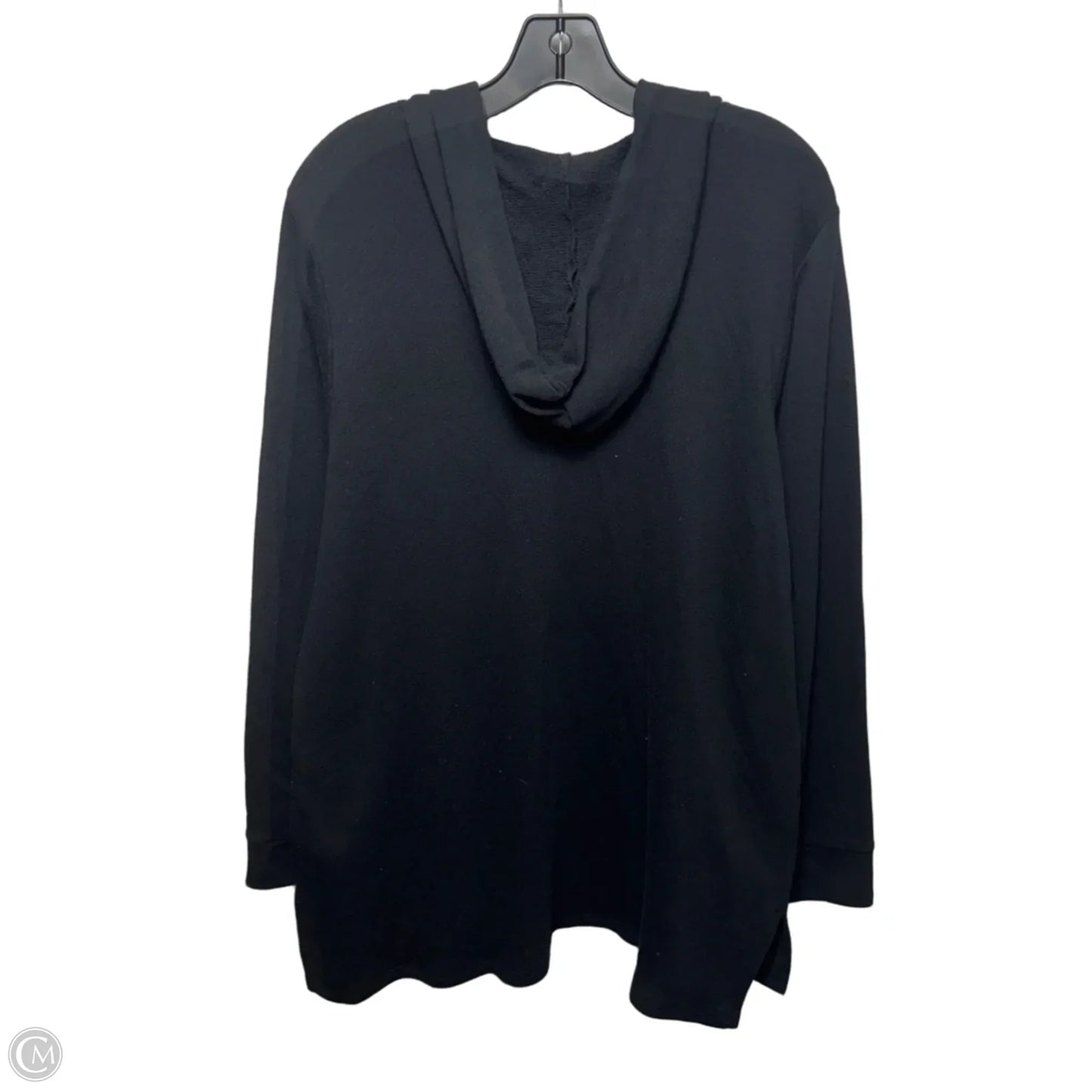 Hoodie Top Long Sleeve By Michael By Michael Kors In Black, Size: 1x