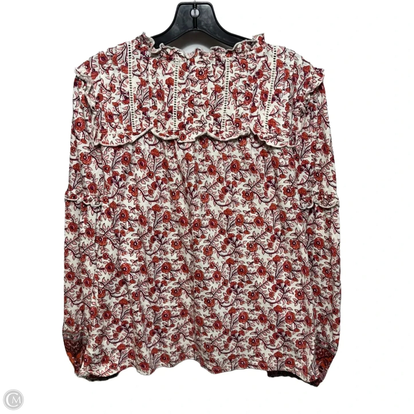 Top Long Sleeve By Wonderly In Floral Print, Size: L