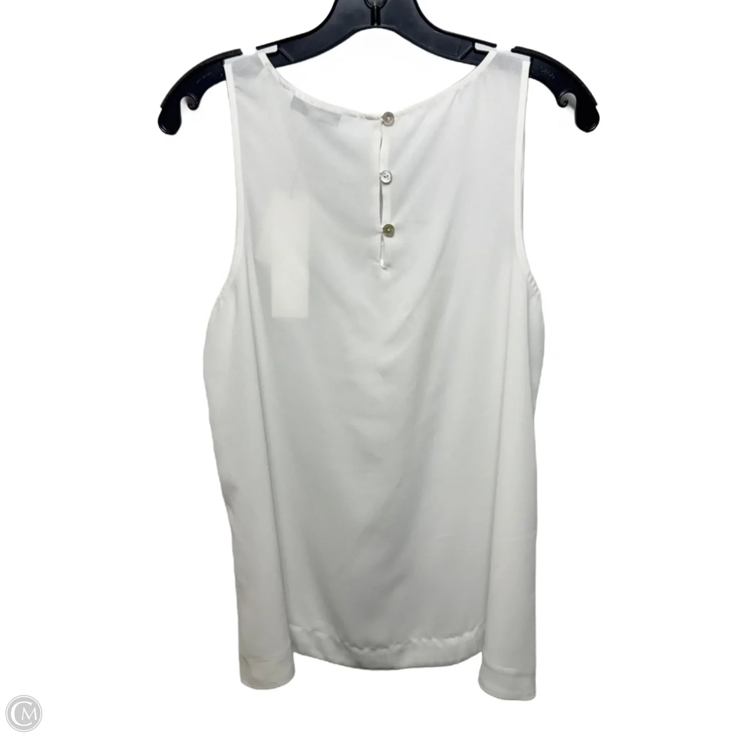 Top Sleeveless By Foxcroft In White, Size: M
