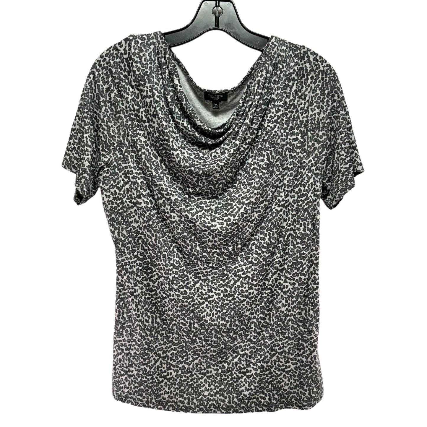 Cowl Neck Animal Print Top Short Sleeve By Talbots Size: Petite L
