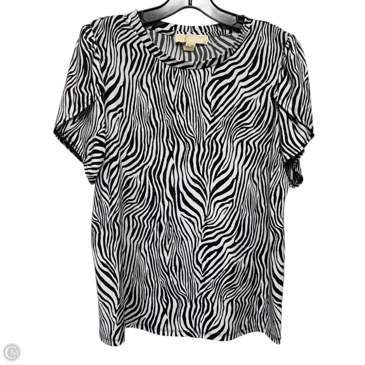 Top Short Sleeve By Michael By Michael Kors In Animal Print, Size: M